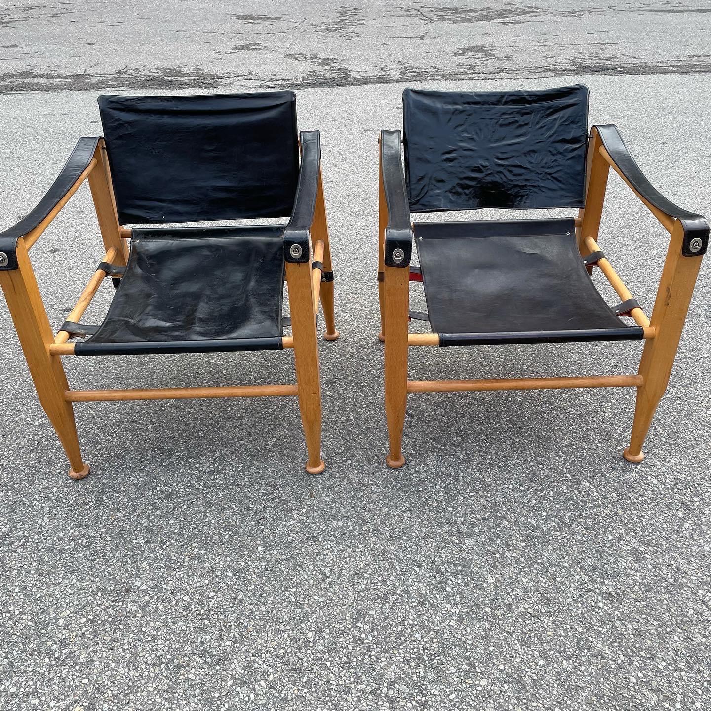 Danish Mid-Century Modern Safarichairs from 1970´s In Good Condition For Sale In Copenhagen, DK