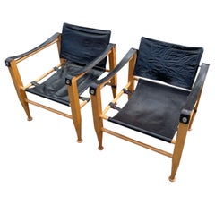 Fauteuils de safari danois modernes du milieu du siècle dernier des années 1970