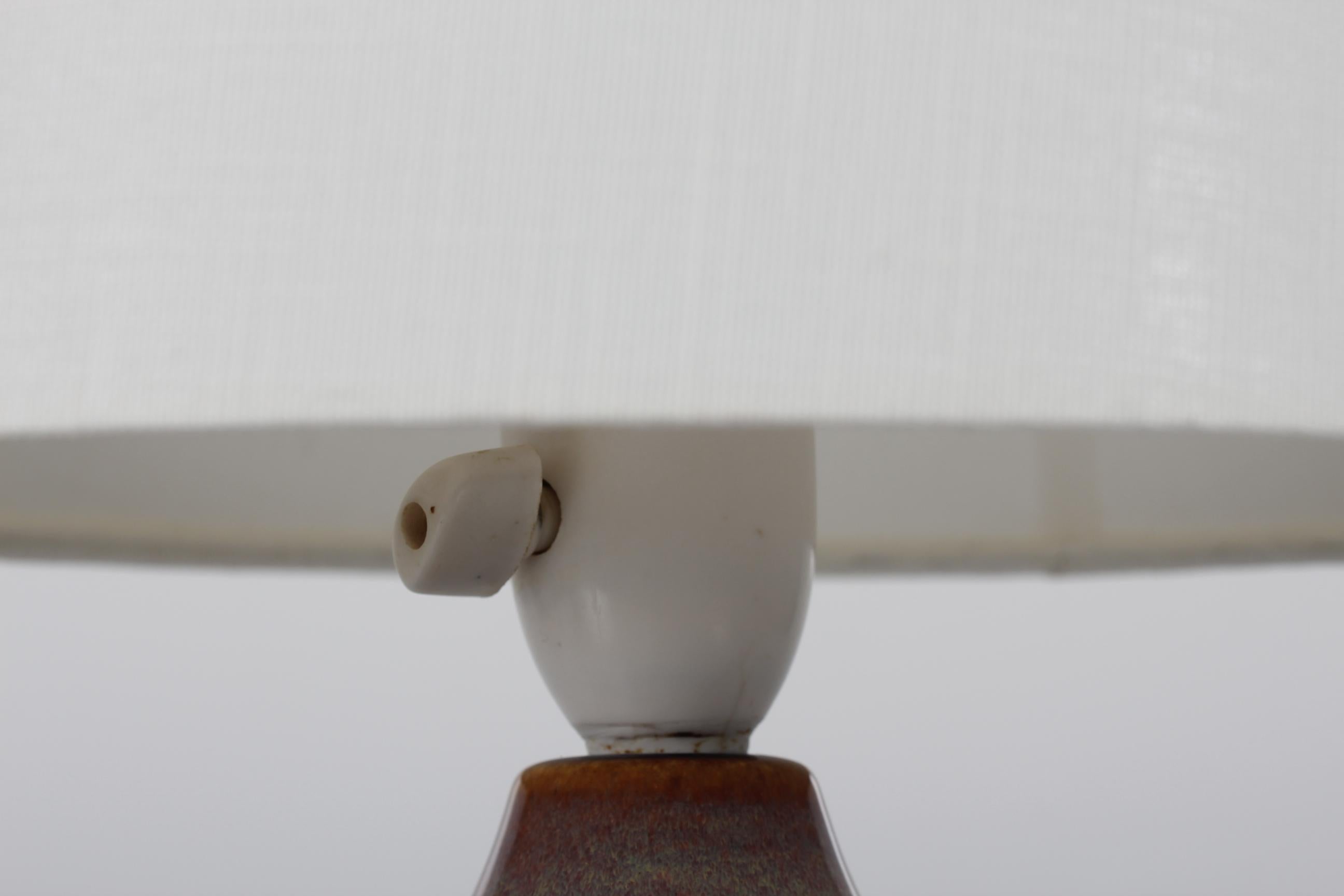 Danish Mid-century Modern Sculptural Ceramic Table Lamp by Søholm Denmark, 1960s 1