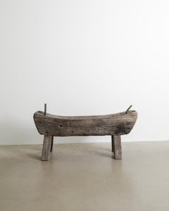 Danish Mid Century Modern Sculptural Wooden Bench by Jacob Hermann, 1960s