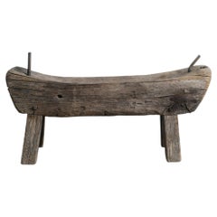 Danish Mid Century Modern Sculptural Wooden Bench by Jacob Hermann, 1960s