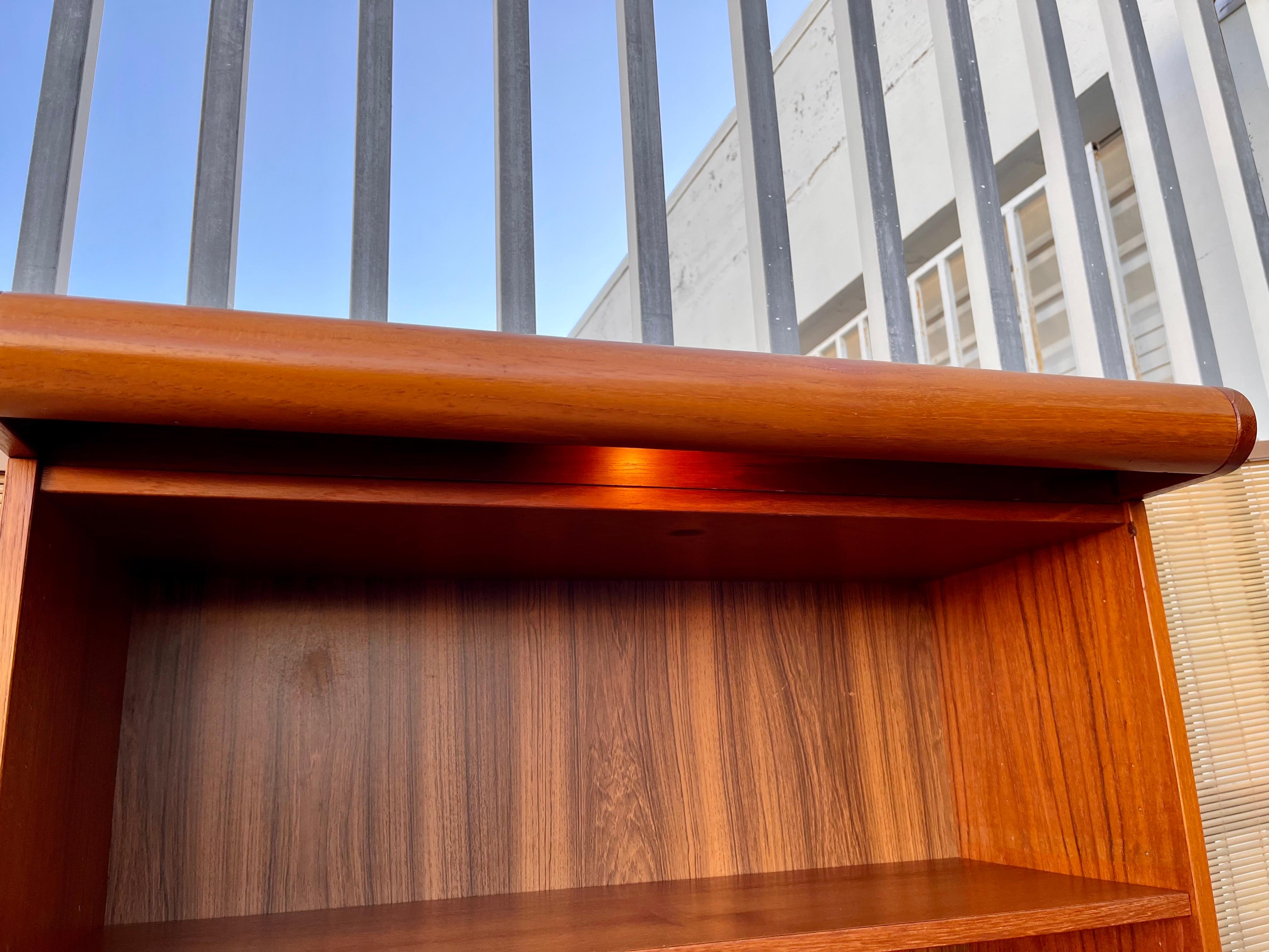 Danish Mid Century Modern Drop Down Secretary Desk Cabinet by Domino Mobel For Sale 7