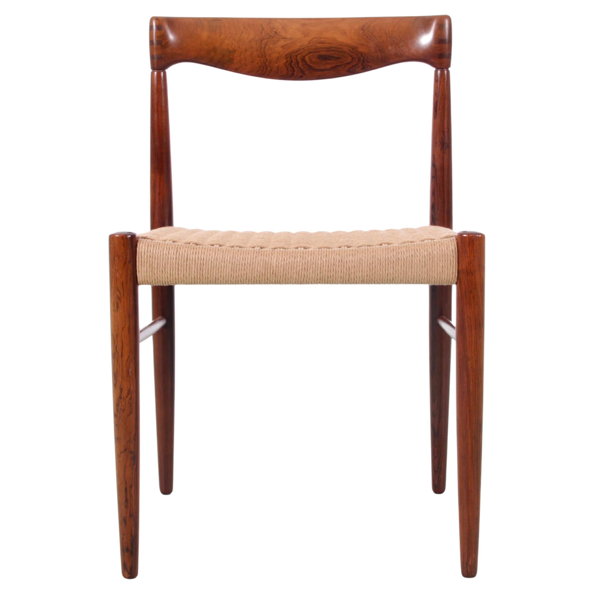 Danish mid-century modern set of 4 chairs in rosewood by H. W. Klein