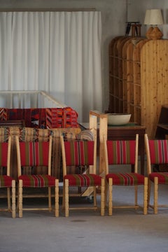 Danish Mid Century Modern, Set of 6 Oak Dining Chairs, Henning Kjærnulf, 1960s