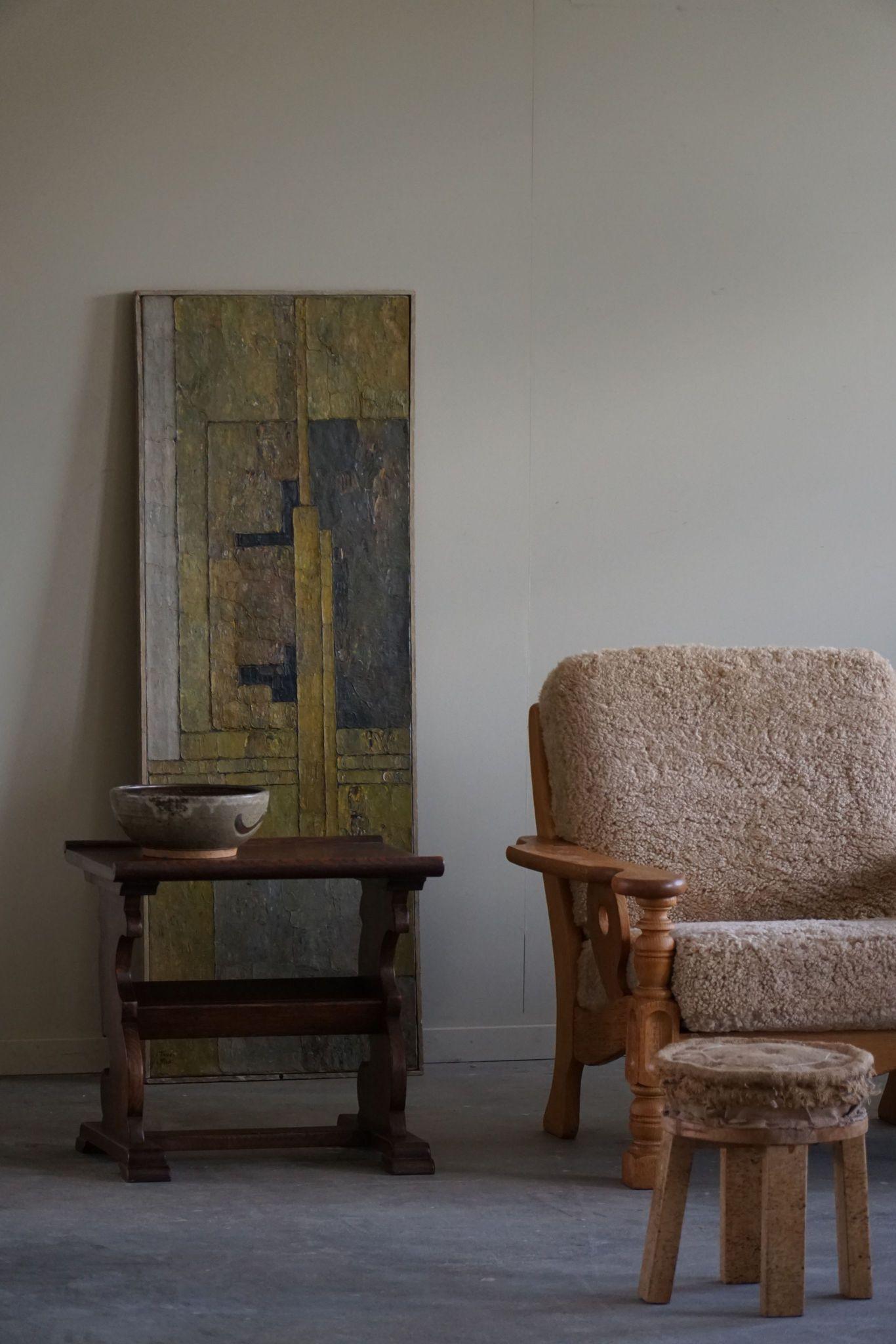 Danish Mid Century Modern, Side Table / Magazine Rack in Oak, 1960s For Sale 6