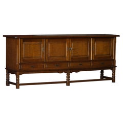 Danish Mid Century Modern Sideboard in Dark Stained Oak, 1960s
