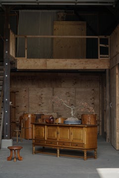 Danish Mid Century Modern Sideboard in Dark Stained Oak, Kjærnulf, 1960s