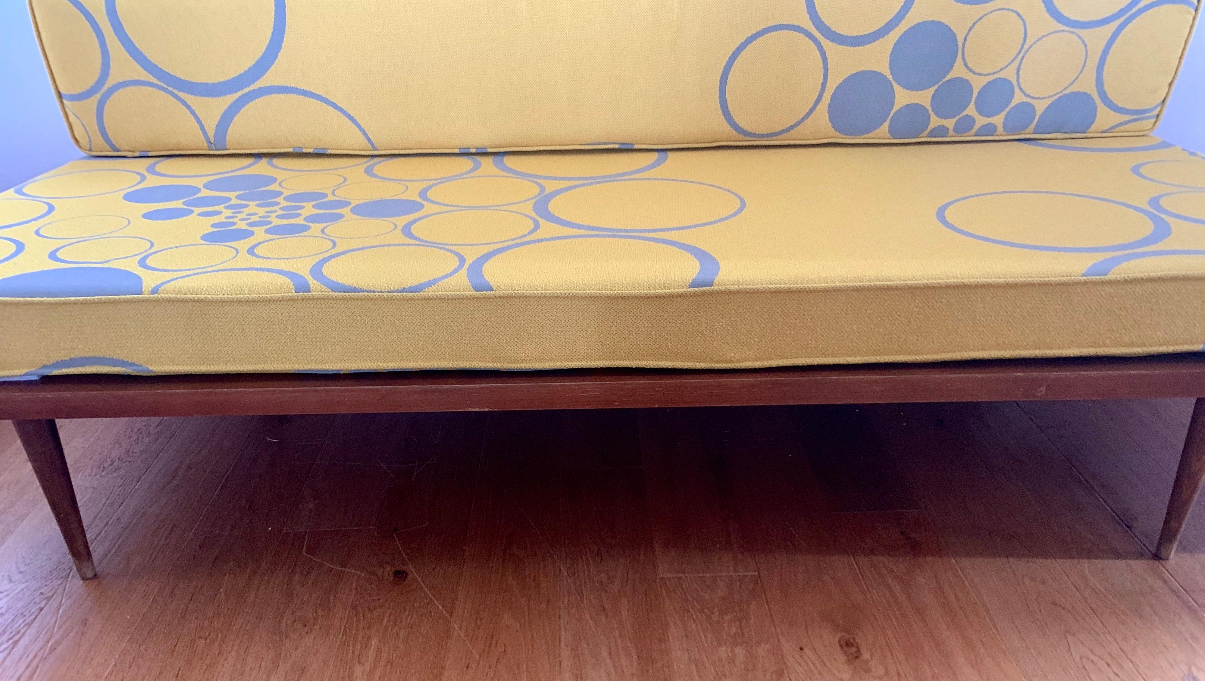 Danish Mid-Century Modern New Upholstered Scandia Settee Sofa Loveseat 3