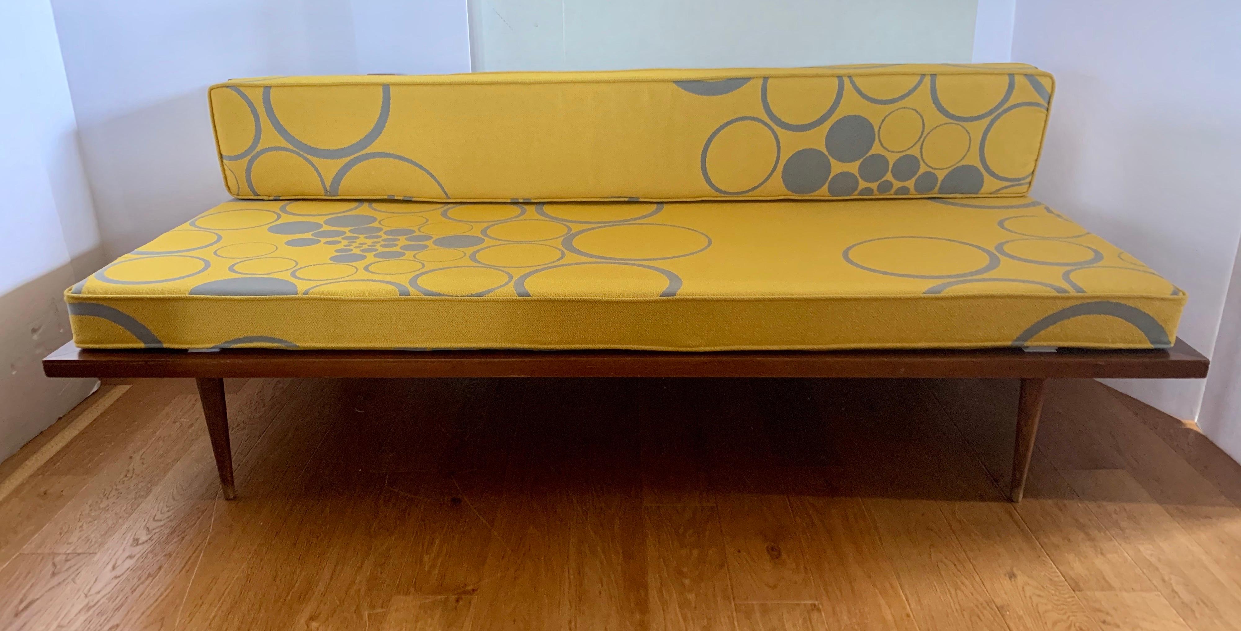 Danish Mid-Century Modern New Upholstered Scandia Settee Sofa Loveseat 1