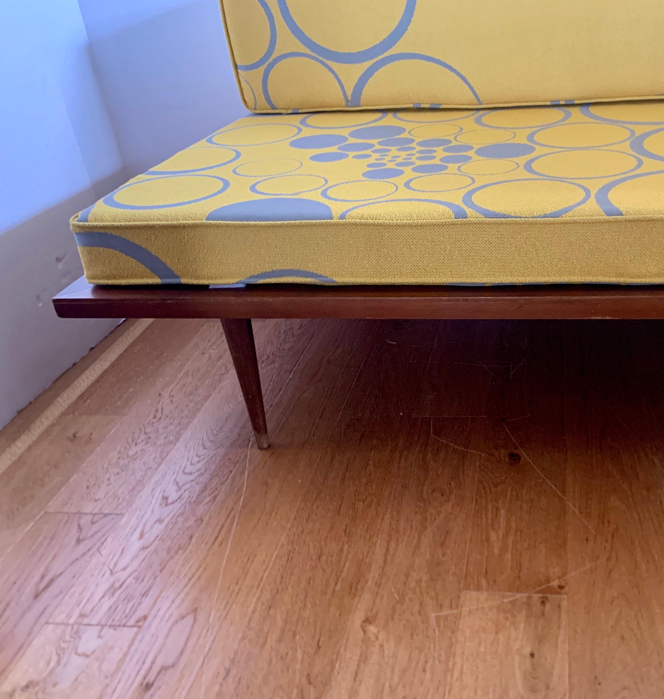 Danish Mid-Century Modern New Upholstered Scandia Settee Sofa Loveseat 2
