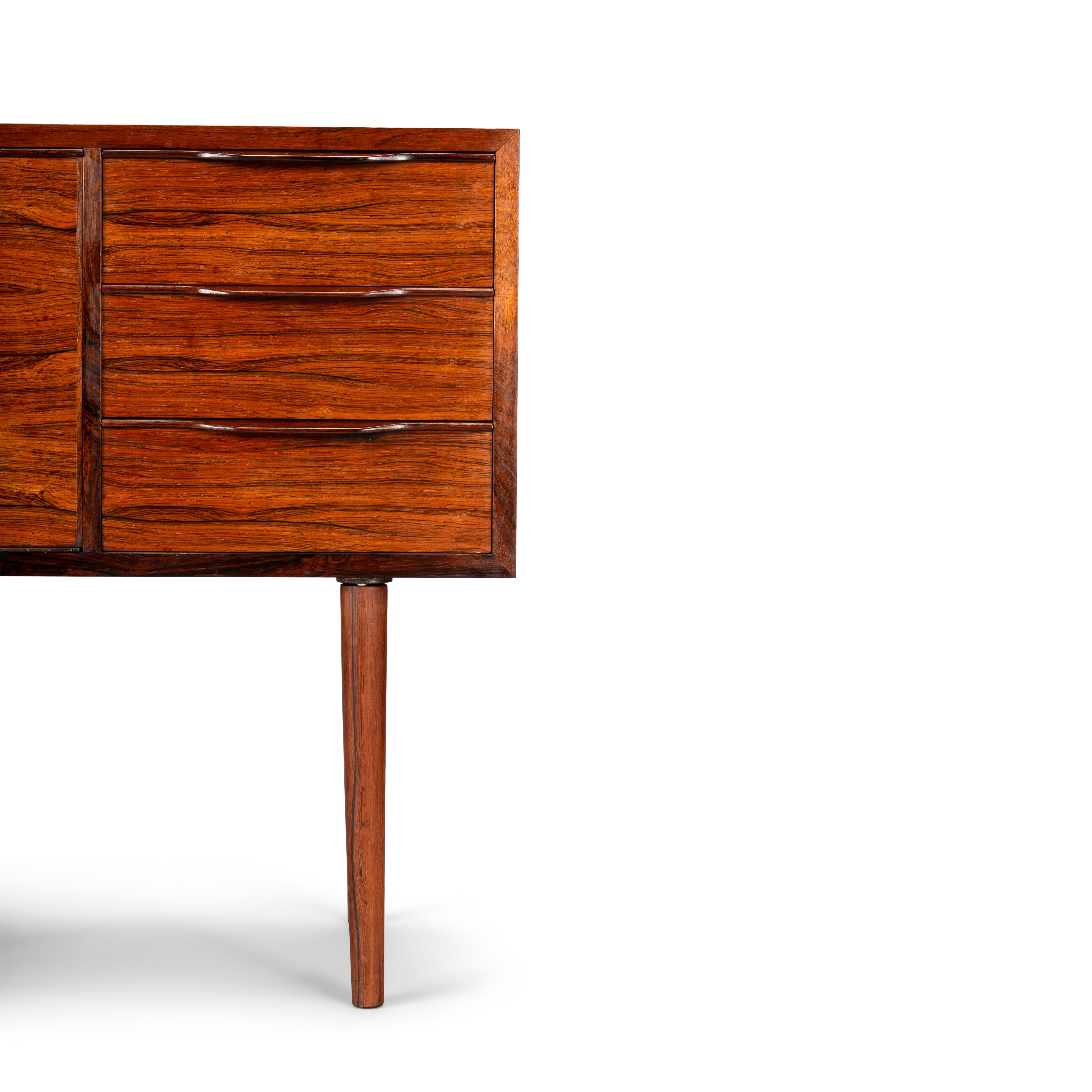 Hardwood Danish Mid-Century Modern Small Chest with Drawers, 1960s