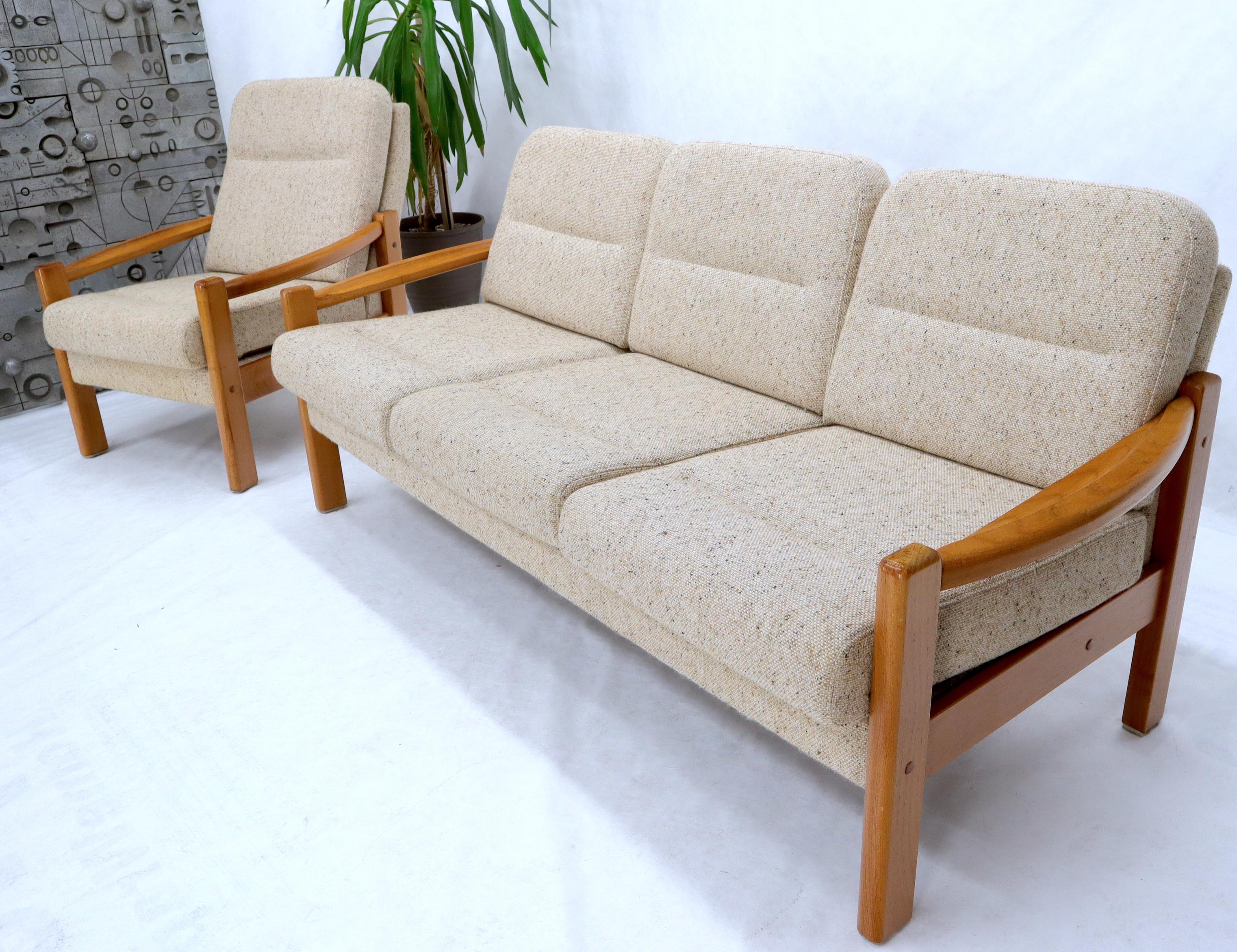 20th Century Danish Mid-Century Modern Sofa and Matching Chair Set