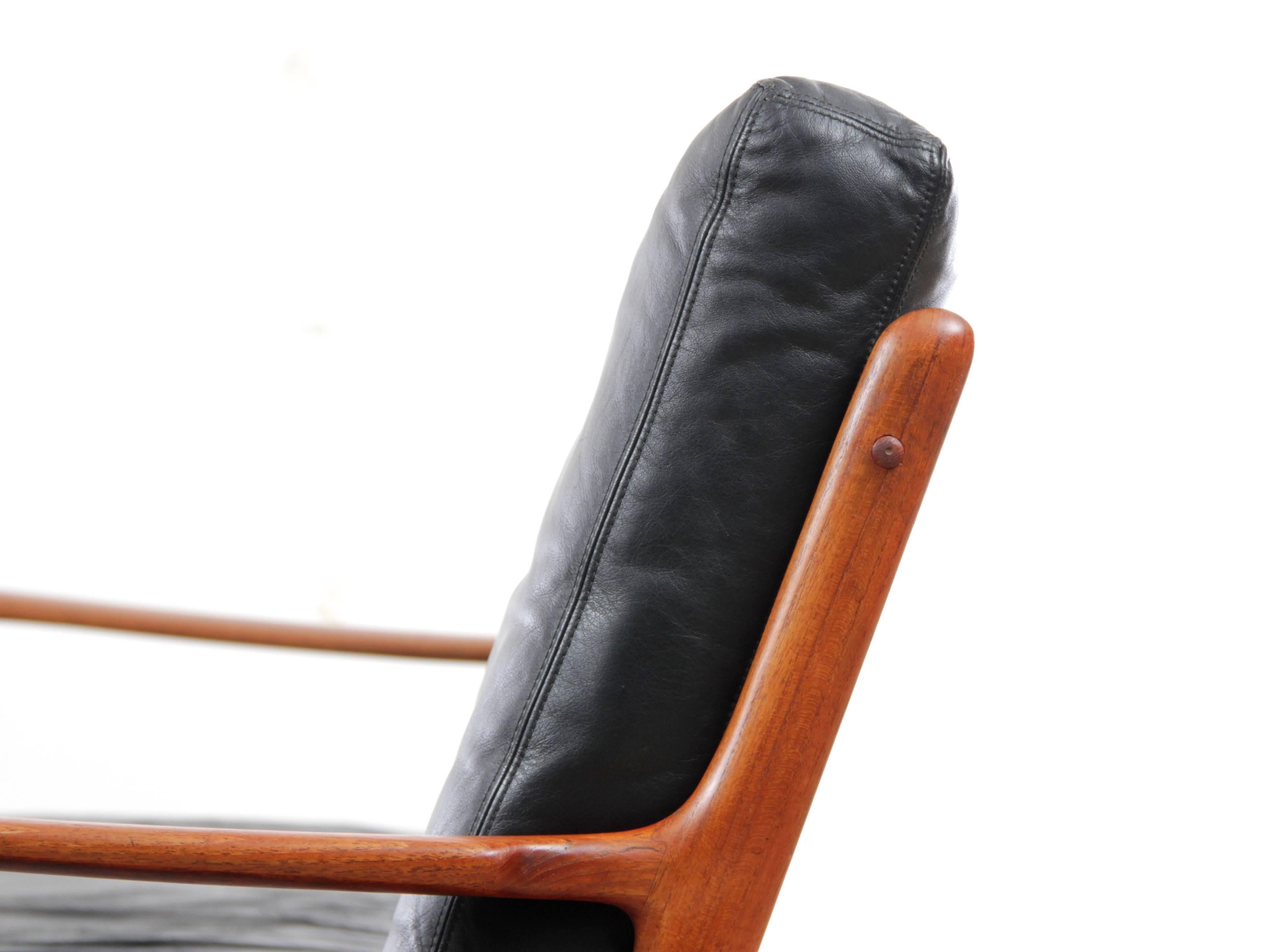 Danish Mid-Century Modern Sofa Three-Seats by Ole Wanscher for Paul Jepesen 1