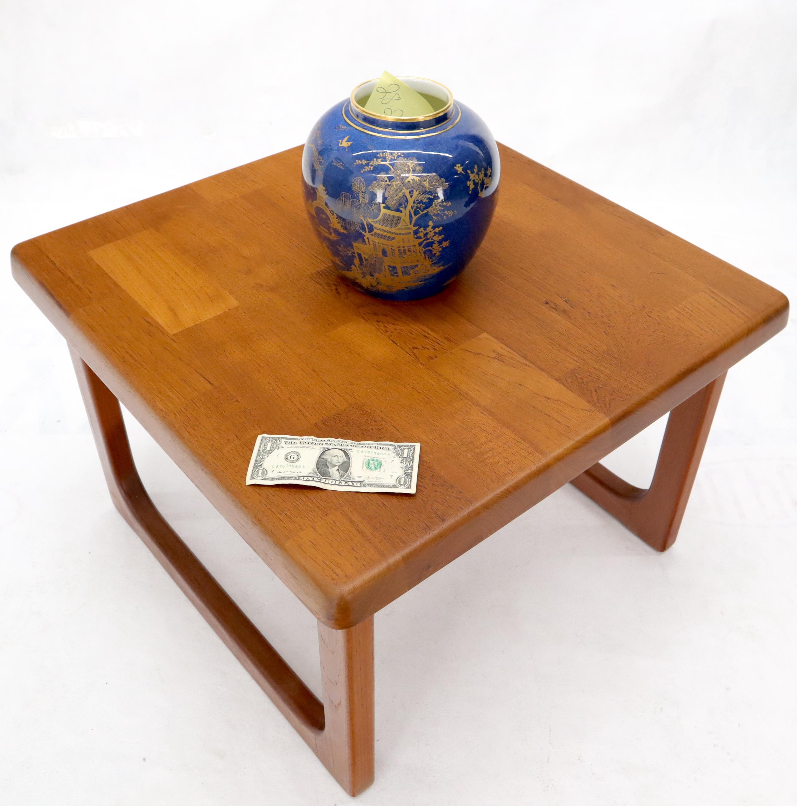 square teak coffee table