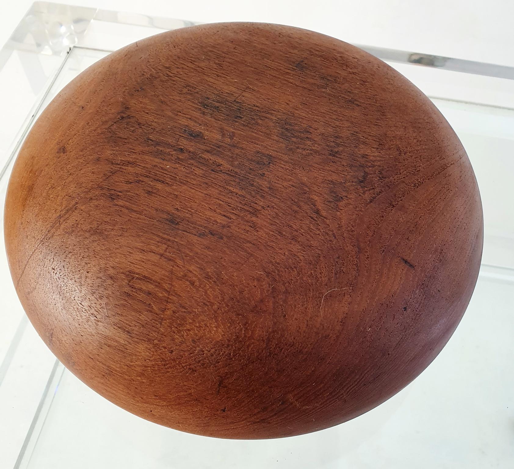20th Century Danish Mid-Century Modern Solid Teak Bowl For Sale