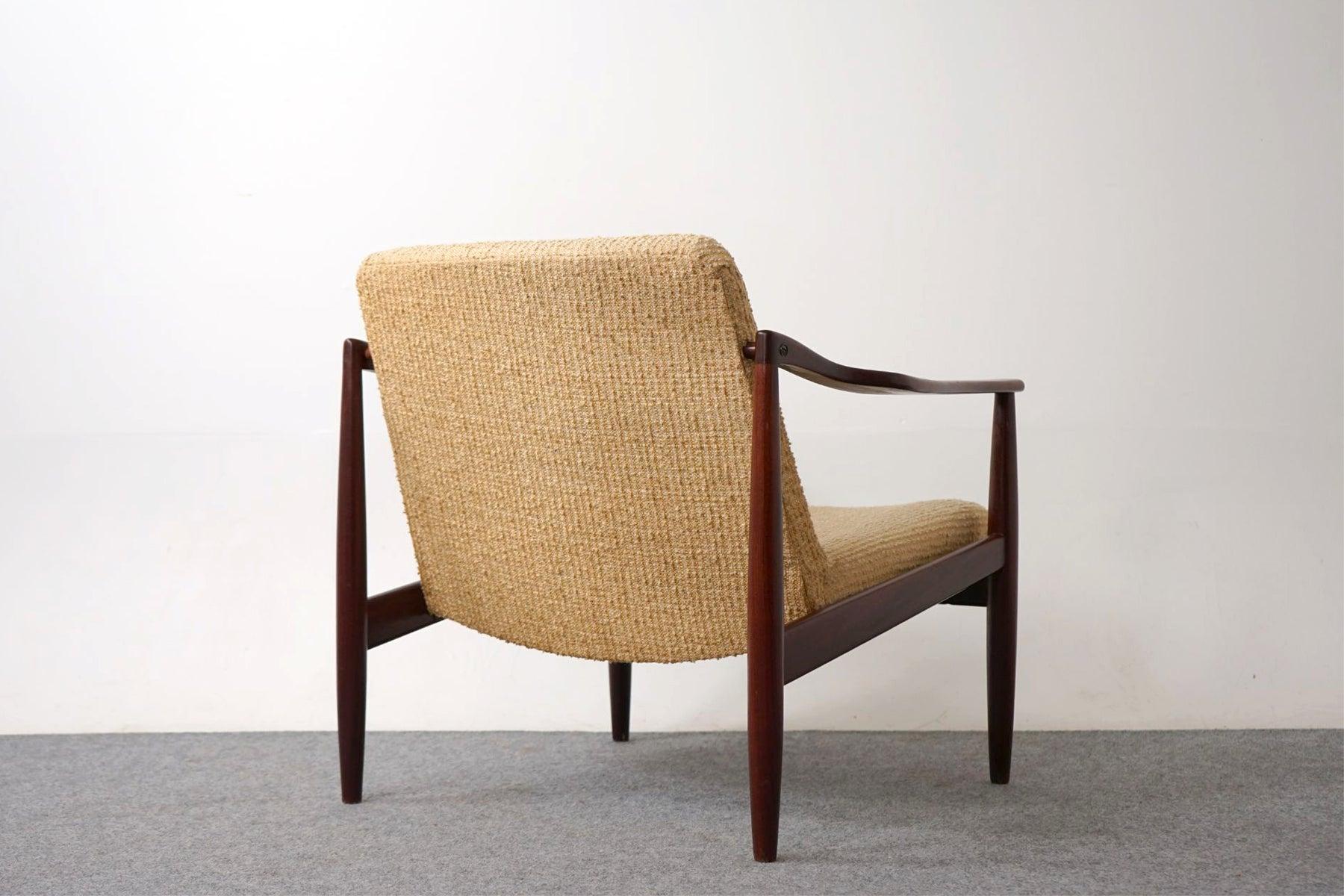 Danish Mid-Century Modern Solid Teak Easy Lounge Chair 1