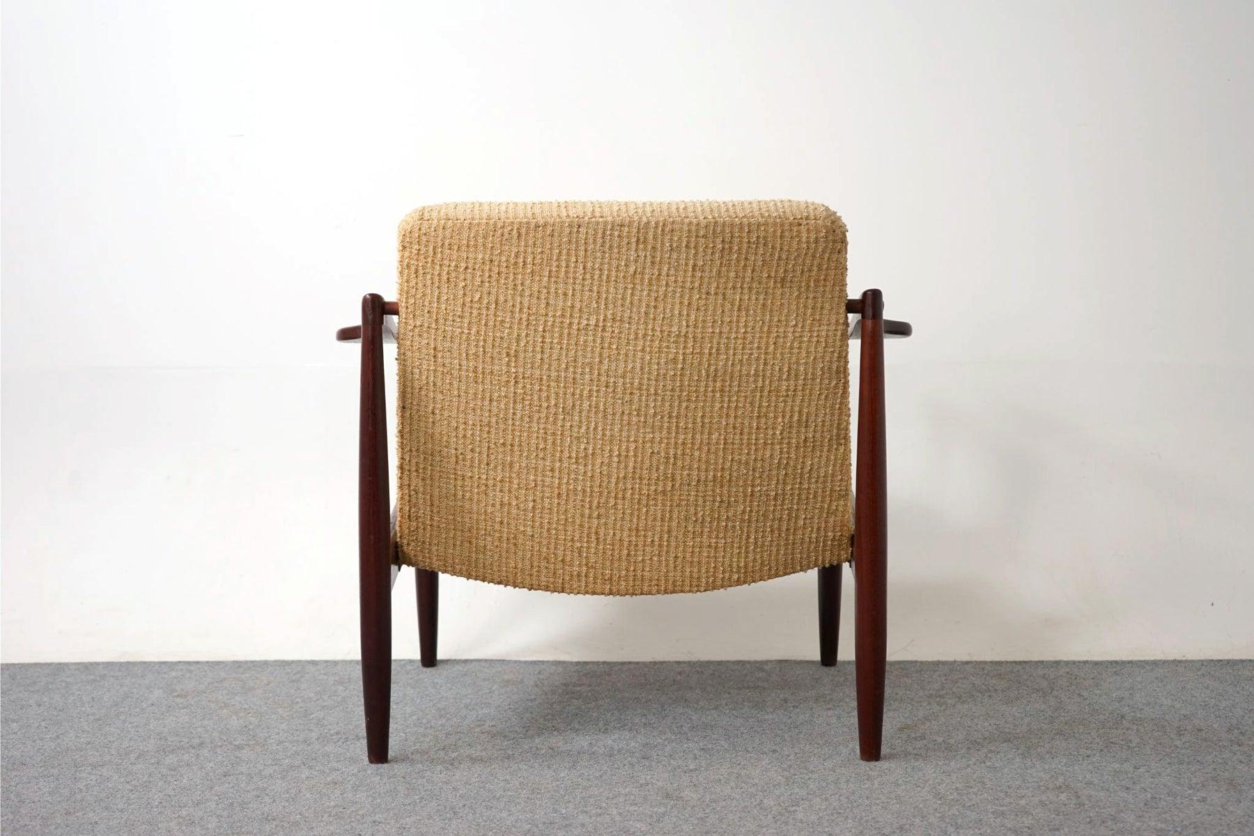 Danish Mid-Century Modern Solid Teak Easy Lounge Chair 2