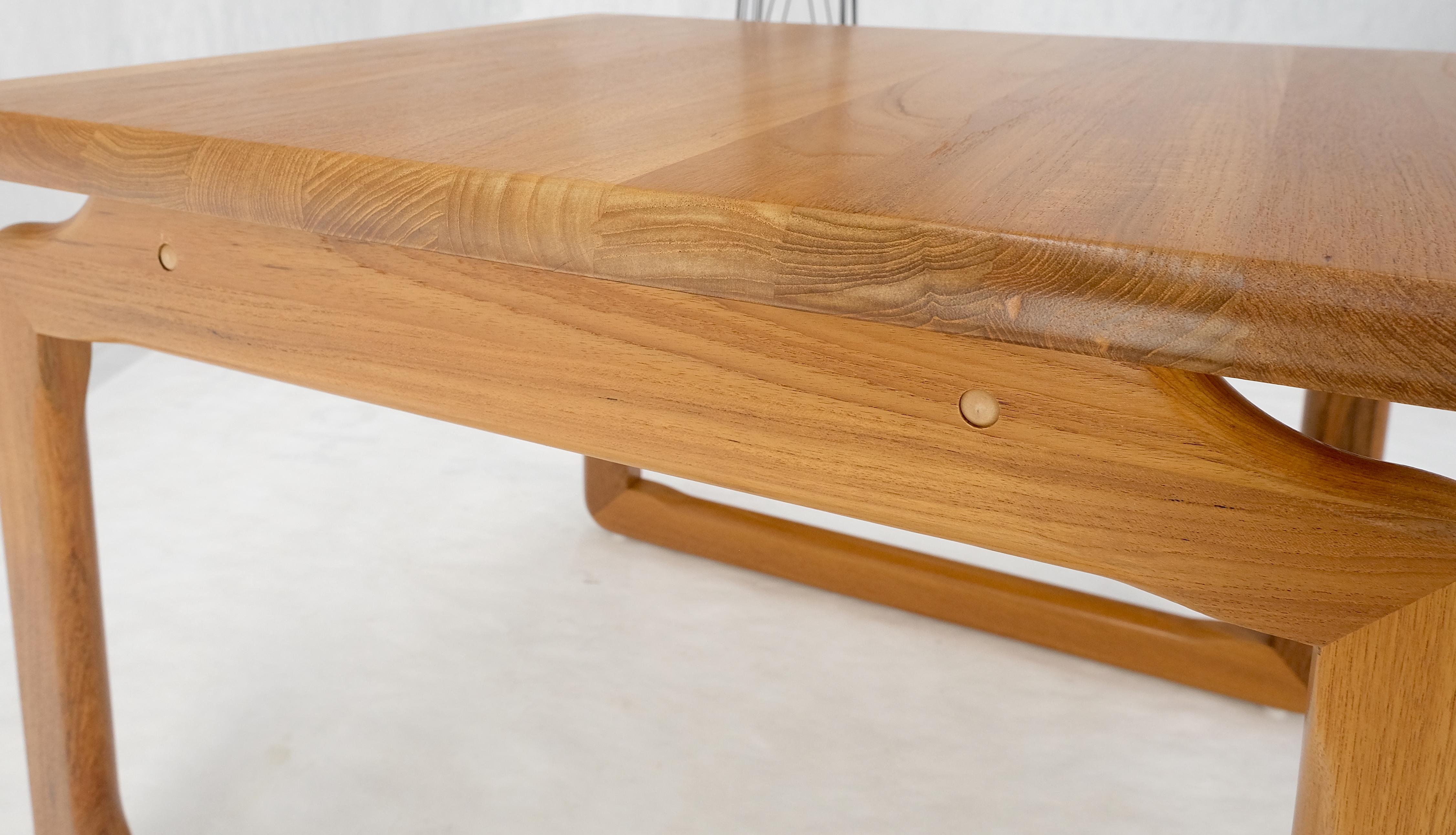 Danish Mid Century Modern Solid Teak Top Square Side End Occasional Table MINT For Sale 4