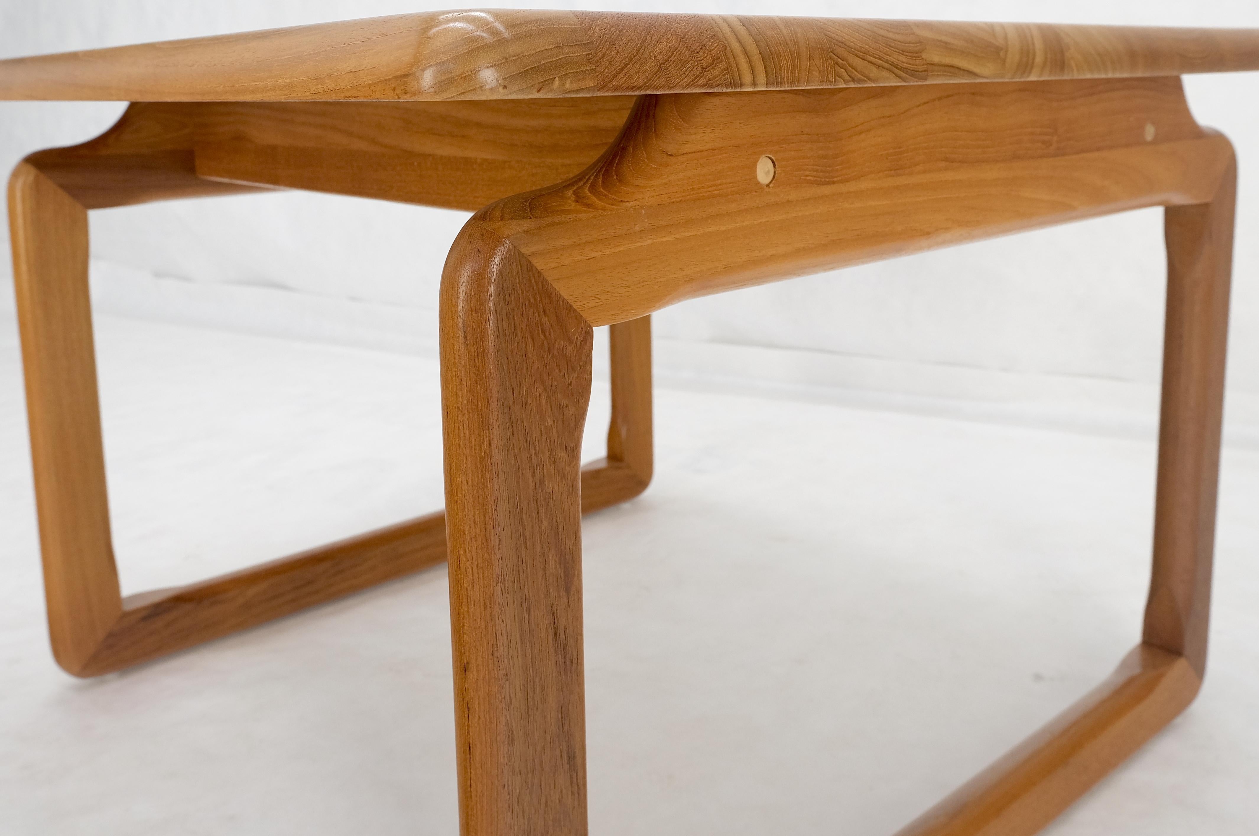 20th Century Danish Mid Century Modern Solid Teak Top Square Side End Occasional Table MINT For Sale
