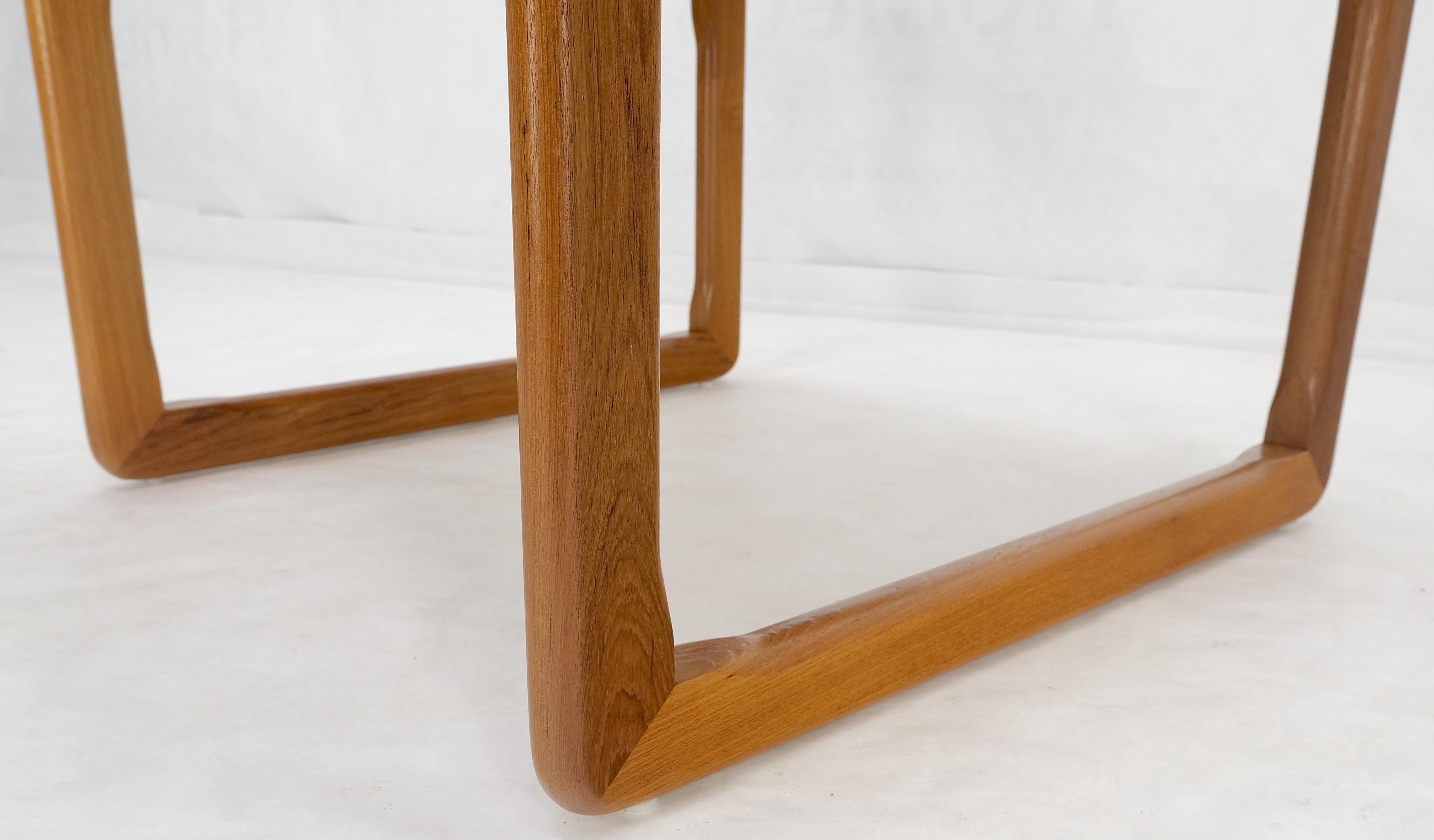 Danish Mid Century Modern Solid Teak Top Square Side End Occasional Table MINT For Sale 2