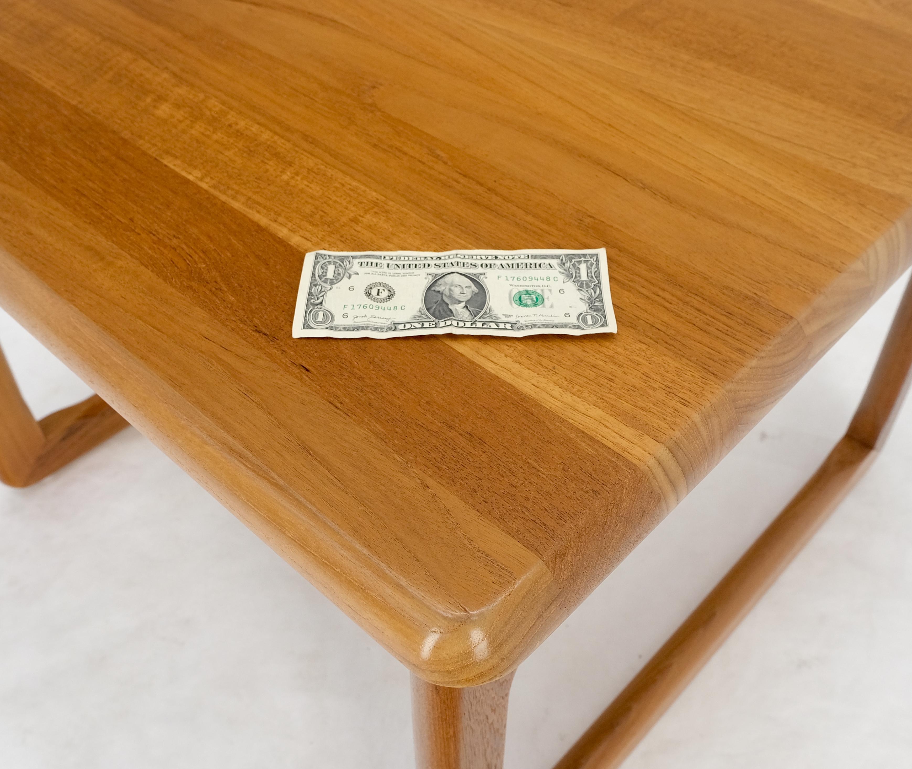 Danish Mid Century Modern Solid Teak Top Square Side End Occasional Table MINT For Sale 3