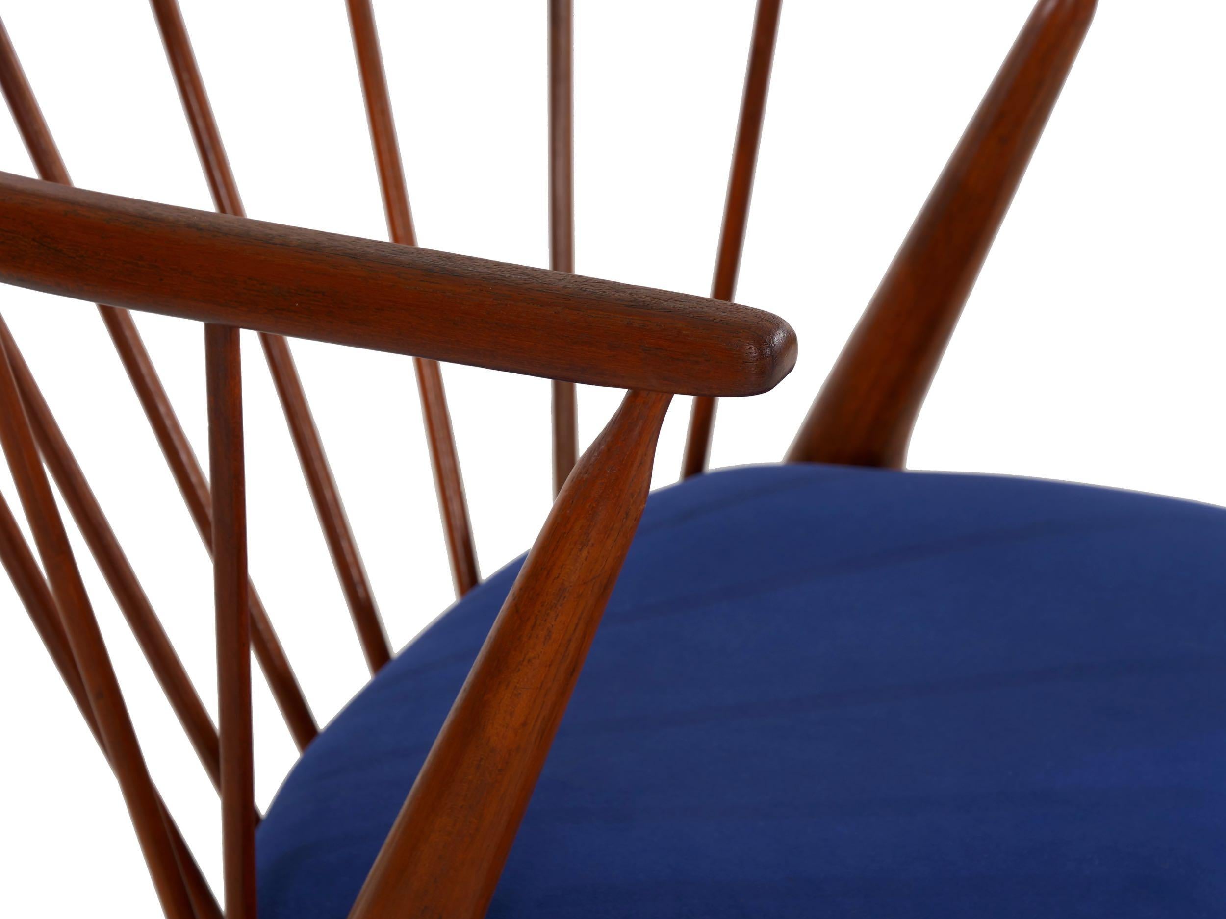 Danish MidCentury Modern SpindleBack Armchair “No. 8” by Helge Sibast