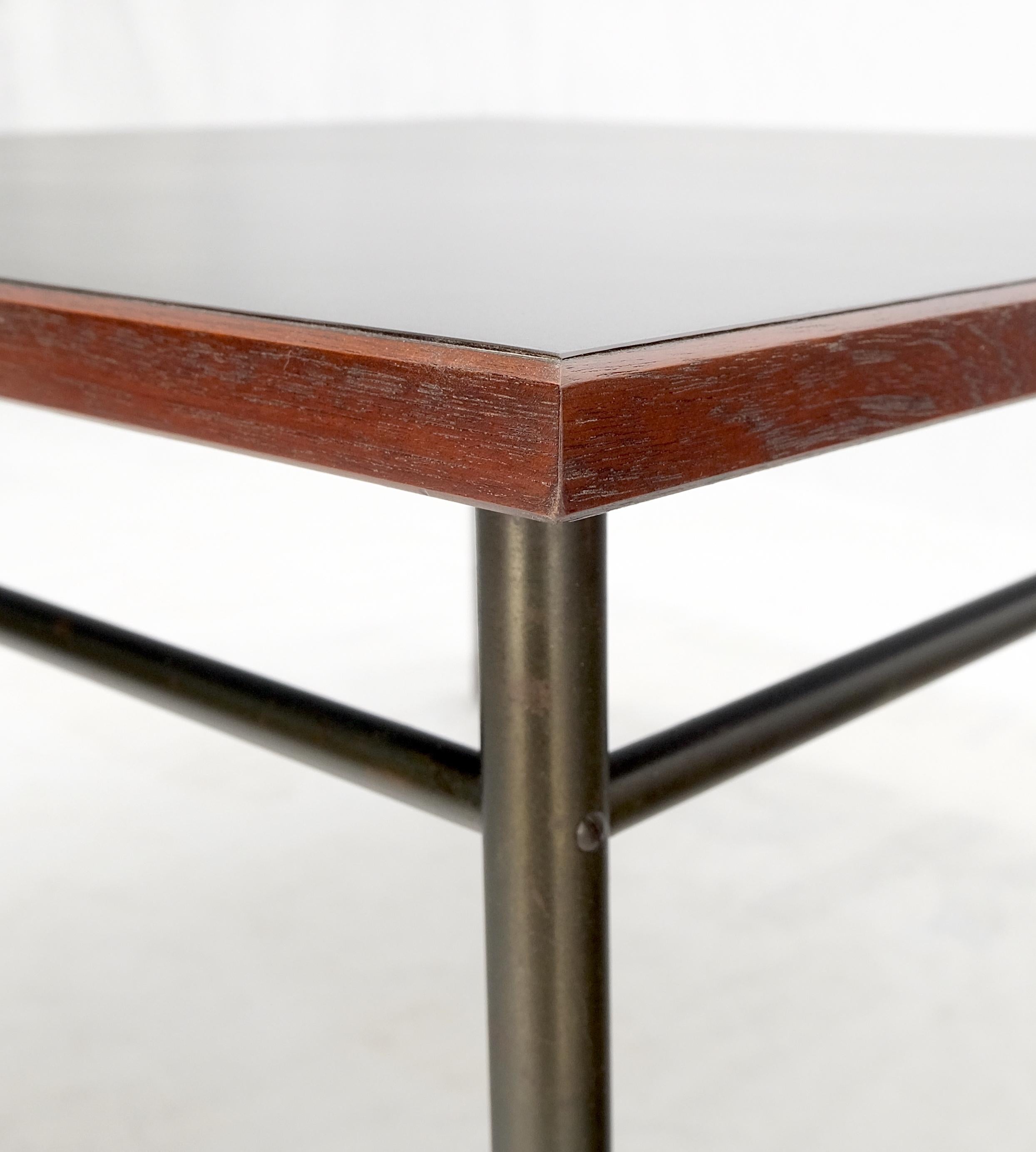 Danish Mid-Century Modern Square Black Laminate and Teak Top Coffee Table MINT! For Sale 5