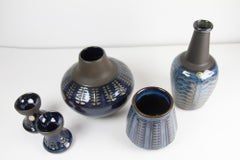 Danish Mid-Century Modern Stoneware by Søholm 1960s, Set of 5