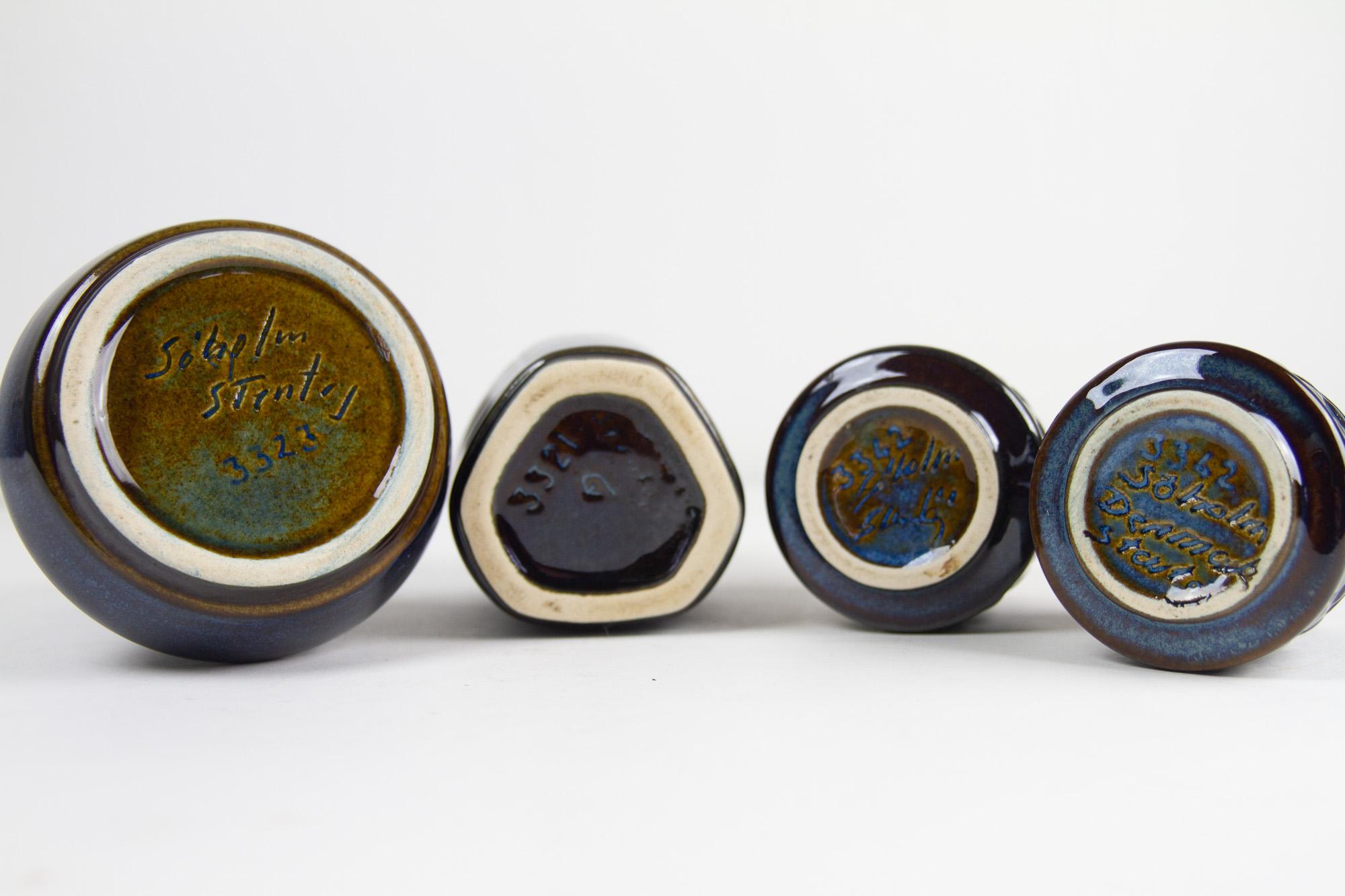 Danish Mid-Century Modern Stoneware by Søholm 1960s, Set of 6 For Sale 7