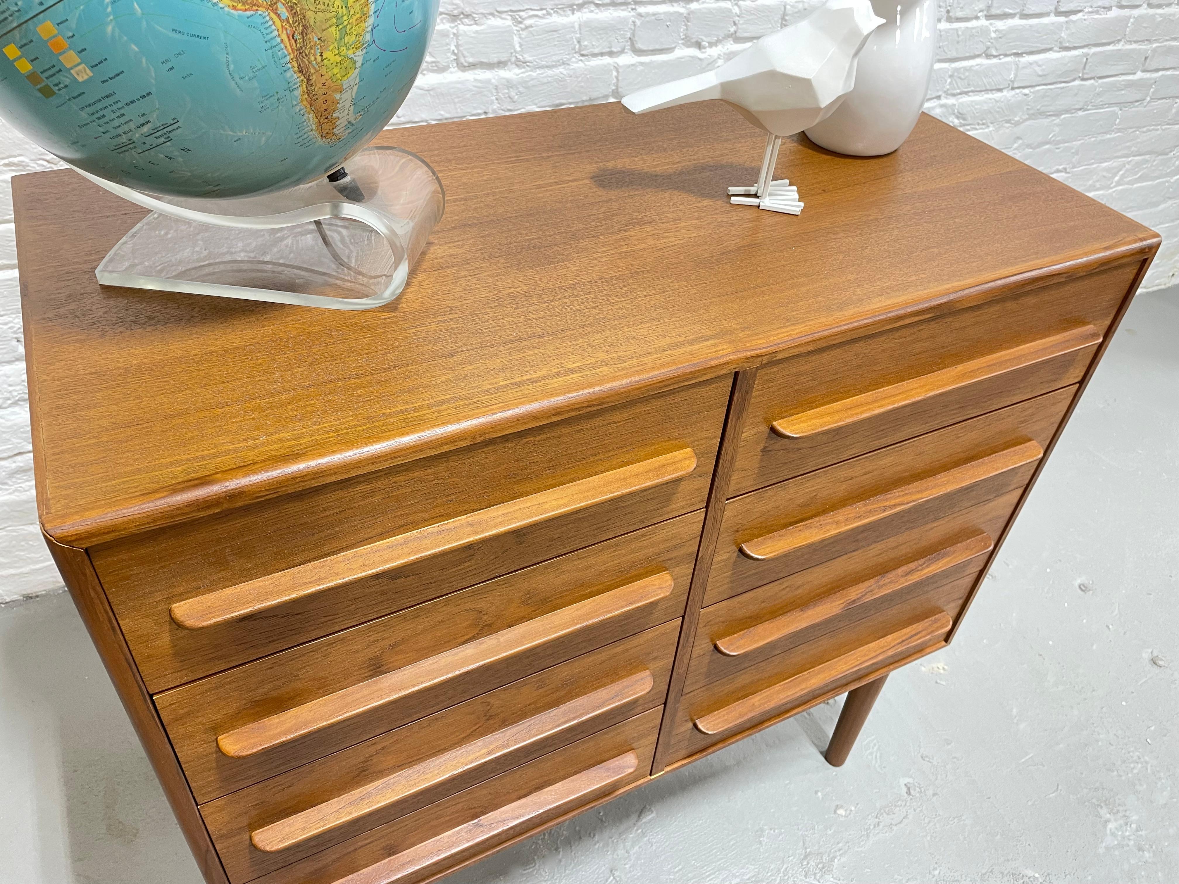 Wood Danish Mid-Century Modern Styled Teak Dresser, Two Available