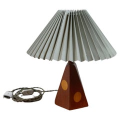 Danish Mid-Century Modern Table Lamp in Teak and inlayed Beech, 1960s