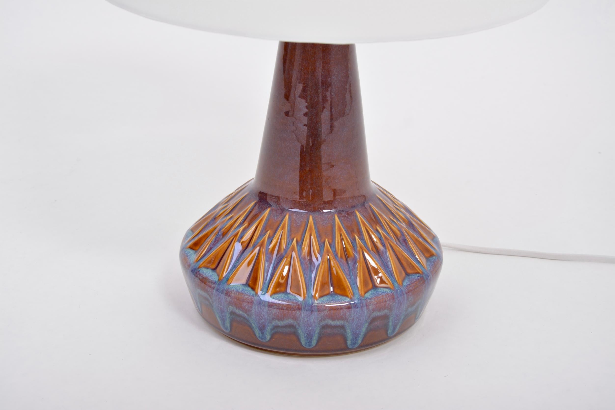 Glazed Danish Mid-Century Modern Table Lamp Model 1058 by Soholm