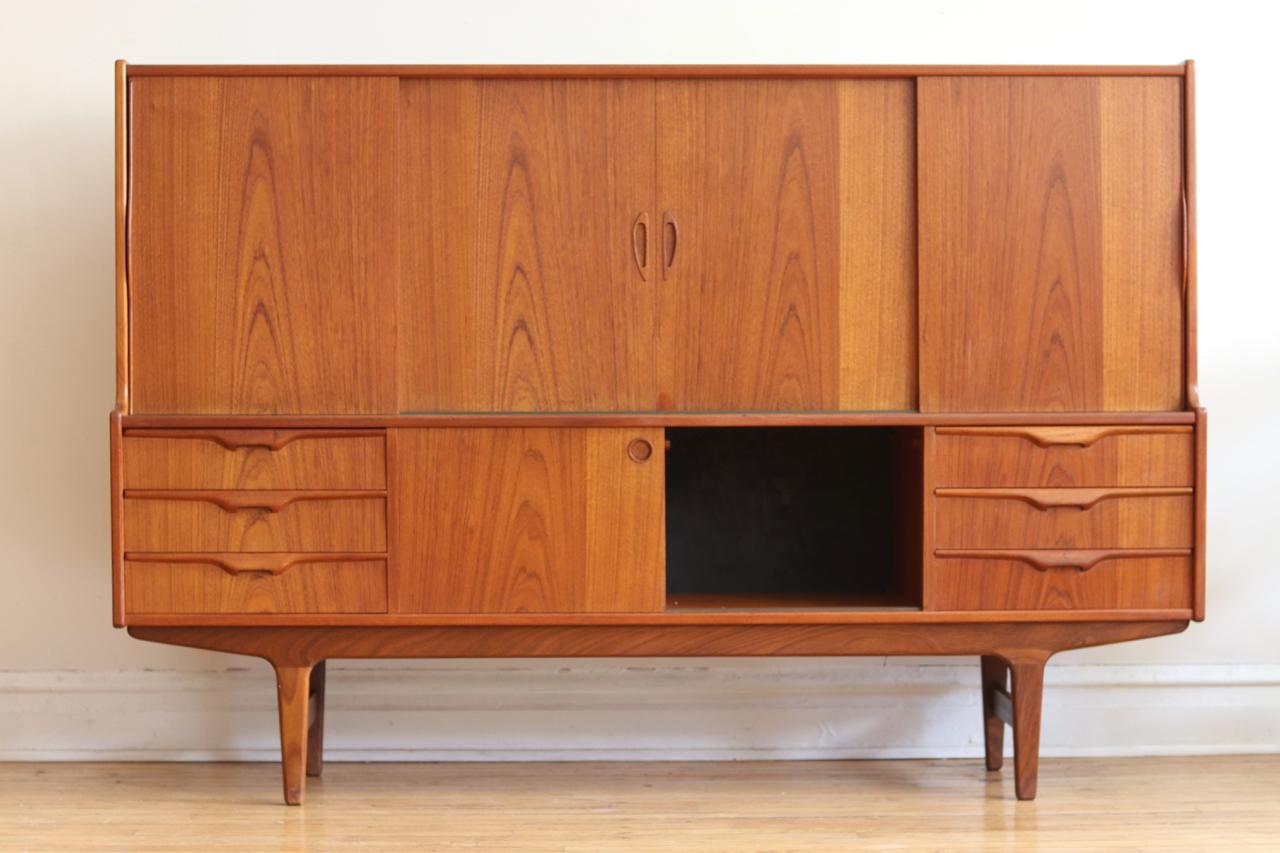 Danish Mid-Century Modern Tall Bar Cabinet by A. Petersen 8