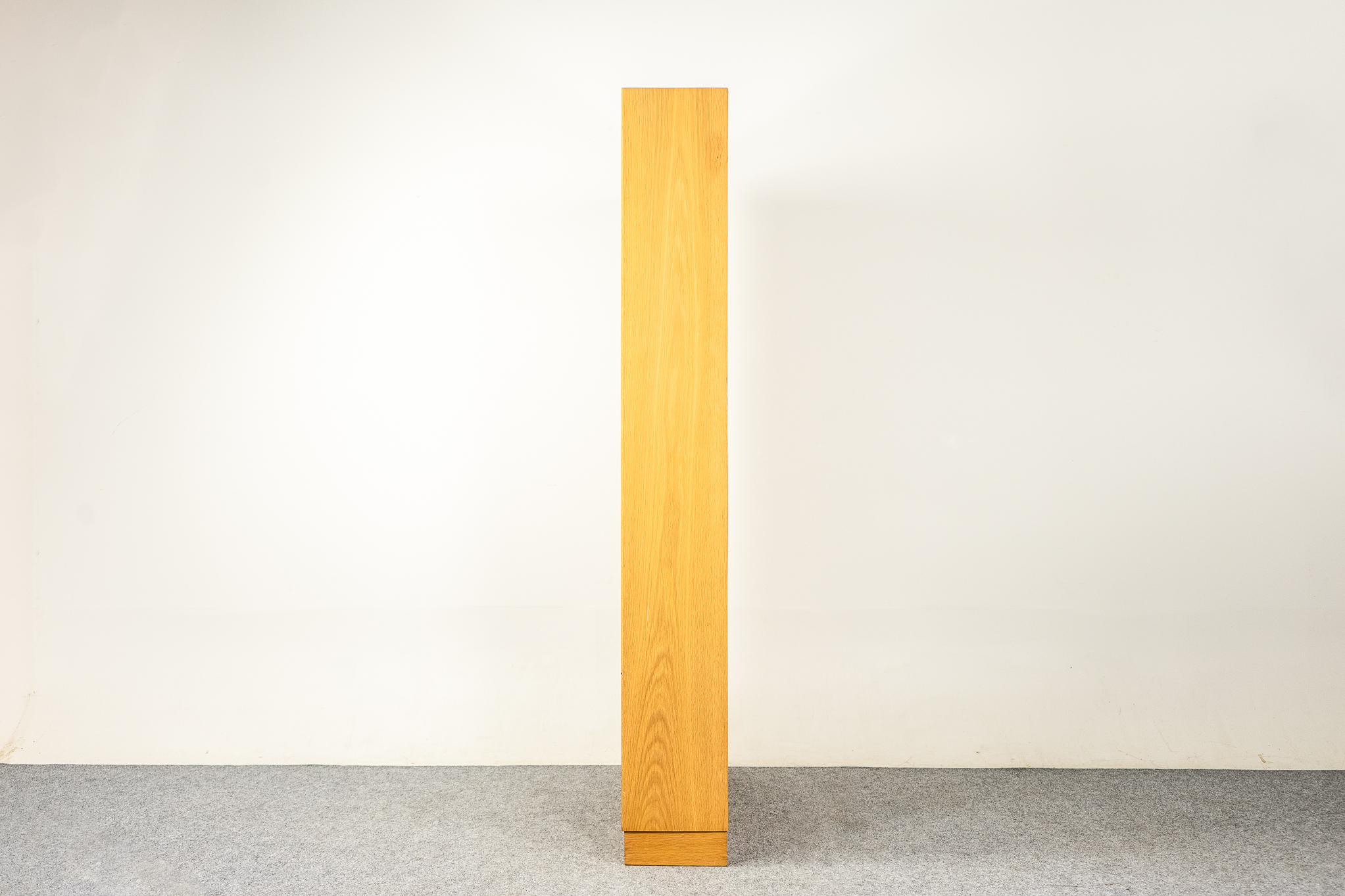 Danish Mid-Century Modern Tall Oak Bookcase 2