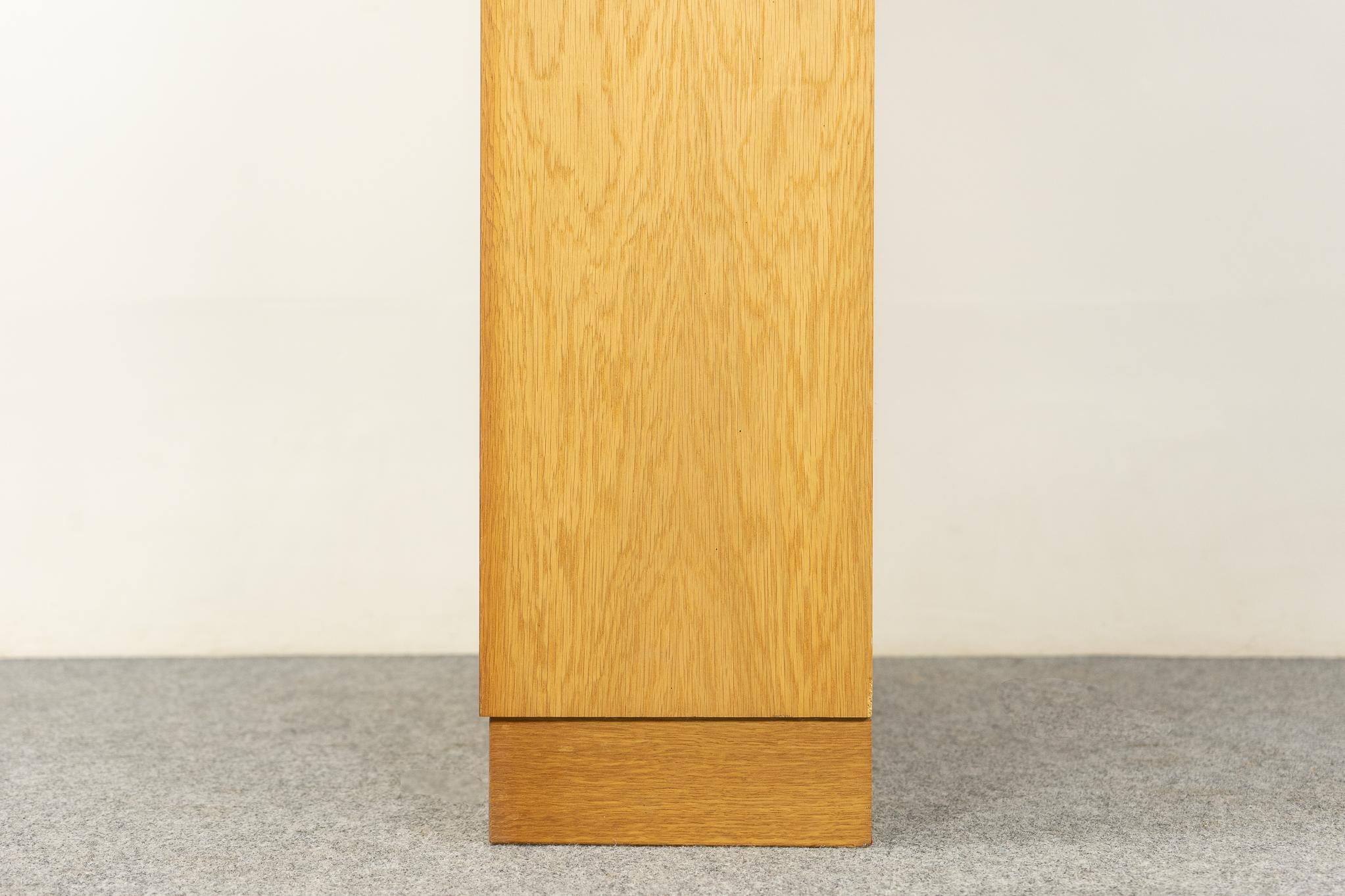 Danish Mid-Century Modern Tall Oak Bookcase 3