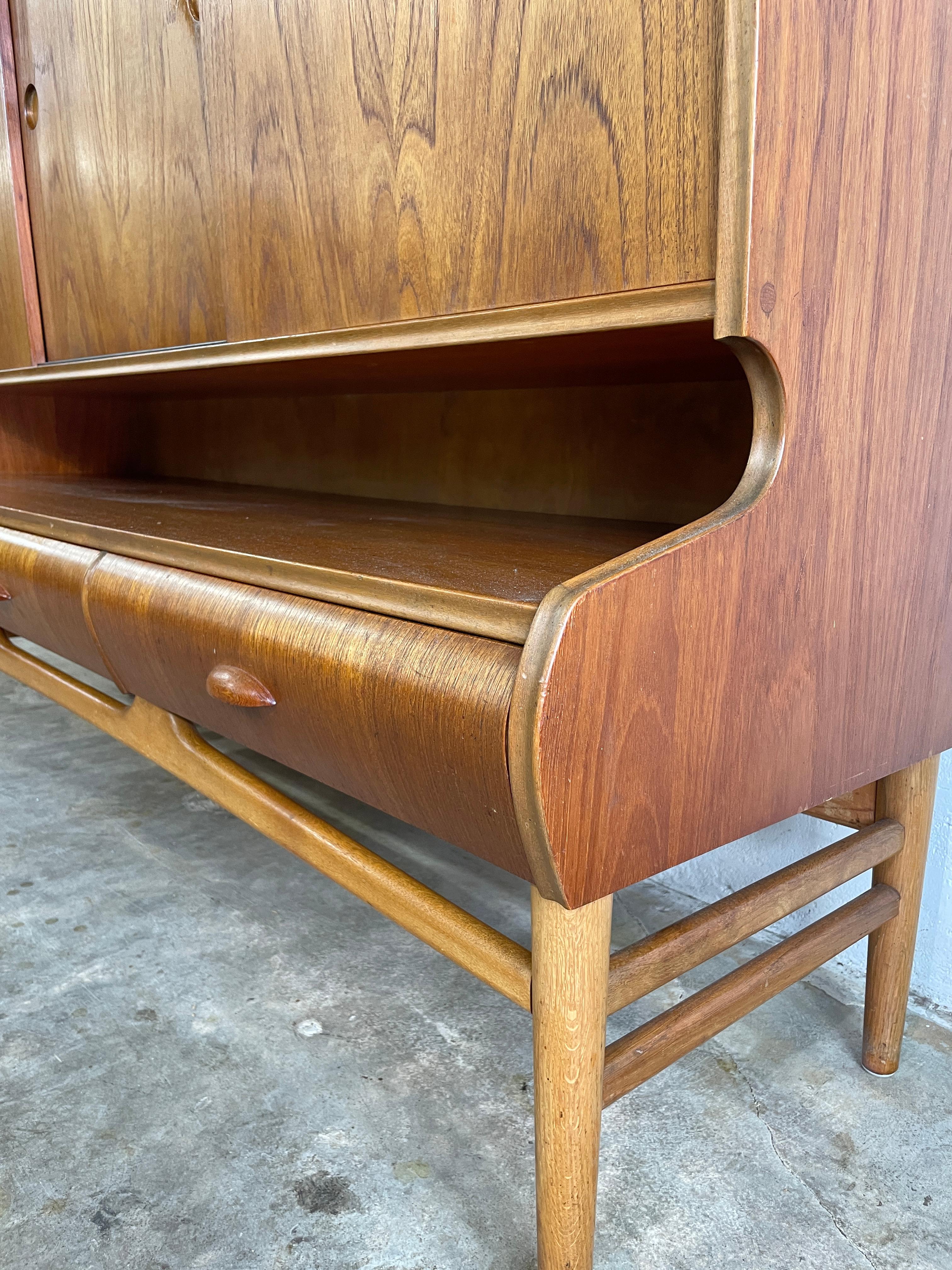Mid-Century Modern Danish Mid Century Modern Tall Sideboard or Buffet For Sale