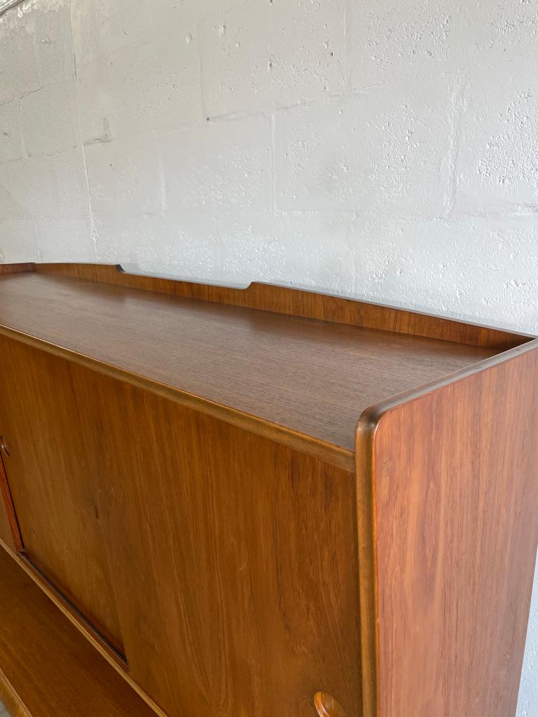 European Danish Mid Century Modern Tall Sideboard or Buffet For Sale