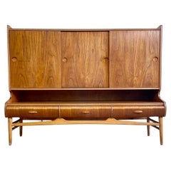 Danish Mid Century Modern Tall Sideboard or Buffet