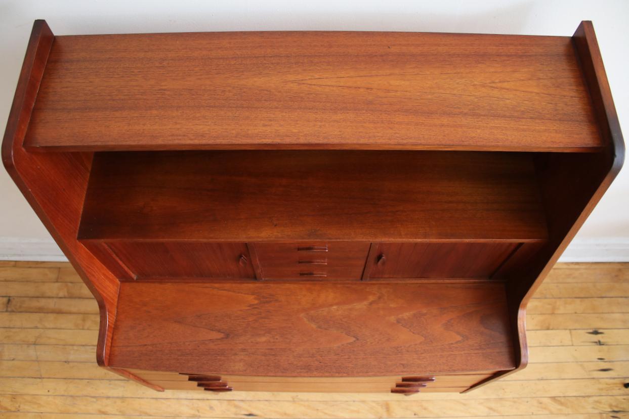 Danish Mid-Century Modern Tall Teak Secretary Desk 6