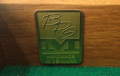 Danish Mid Century Modern Tambour Door Credenza w/ Hutch MINT Time Capsule