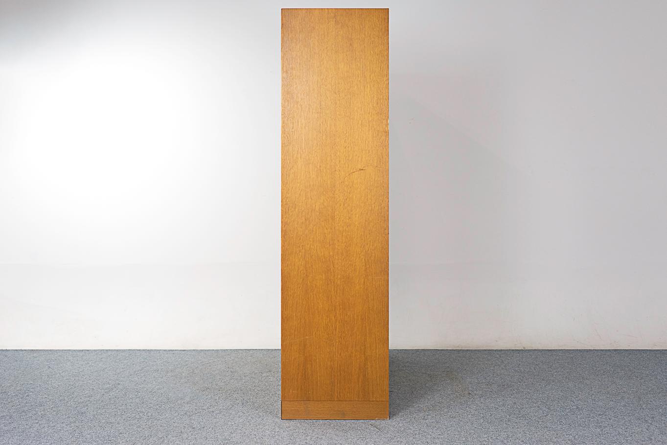 Danish Mid-Century Modern Tambour Door Oak File Cabinet  For Sale 4