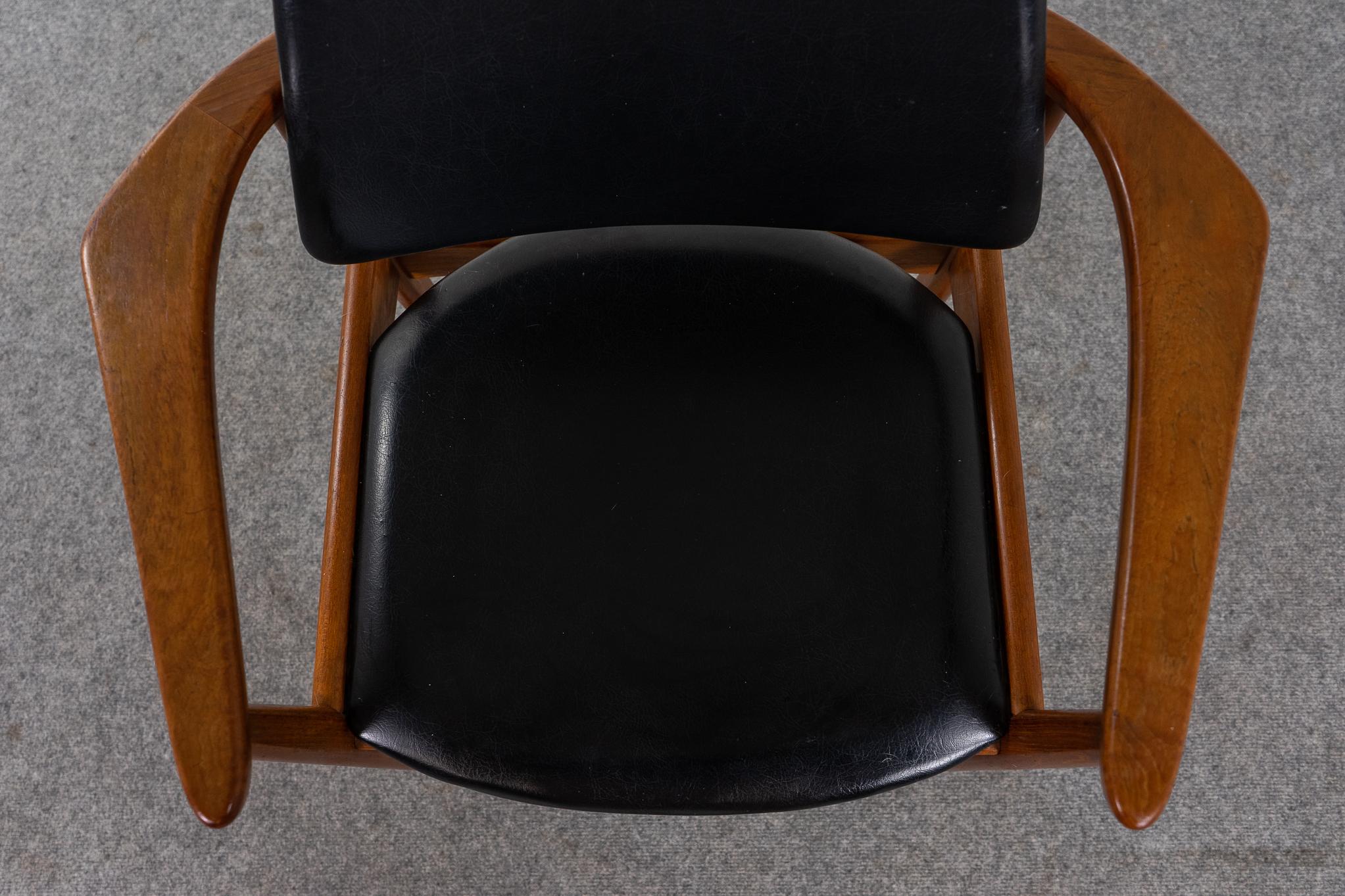 Mid-20th Century Danish Mid-Century Modern Teak Armchair For Sale