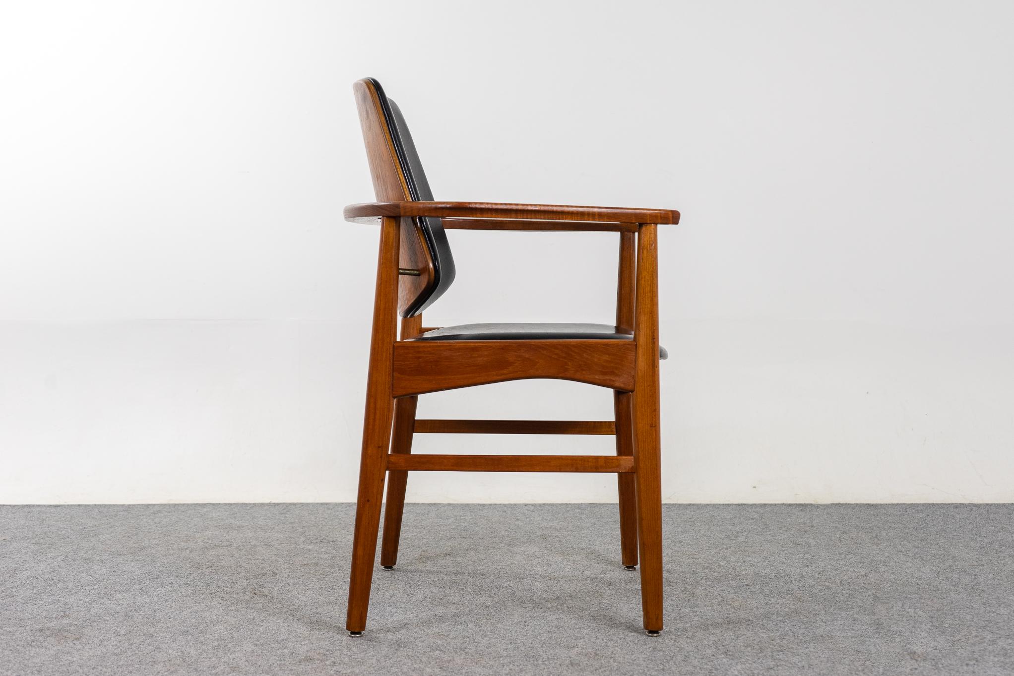 Danish Mid-Century Modern Teak Armchair For Sale 1