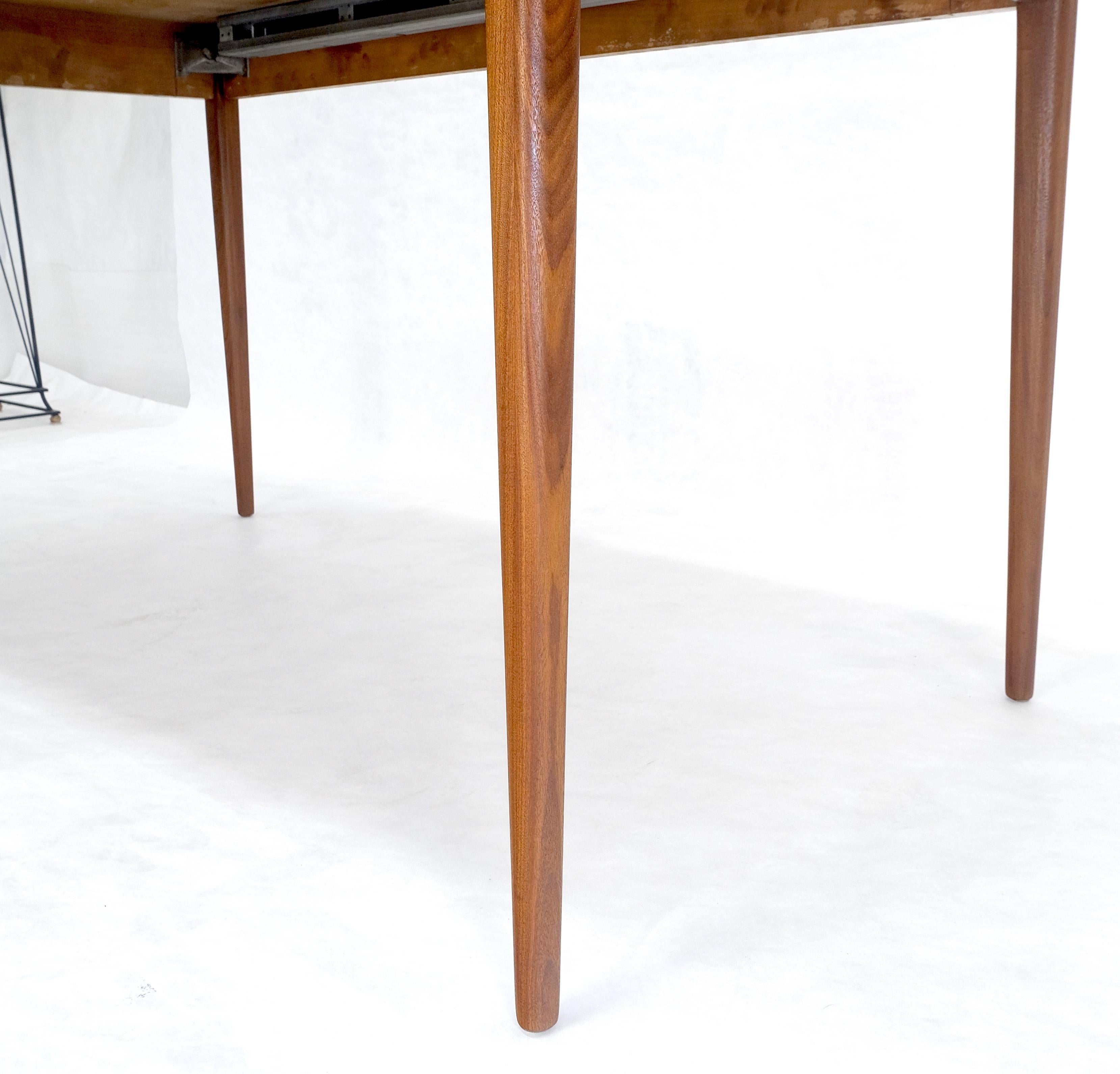 Danish Mid Century Modern Teak Boat Shape Dining Table w/ 3 12