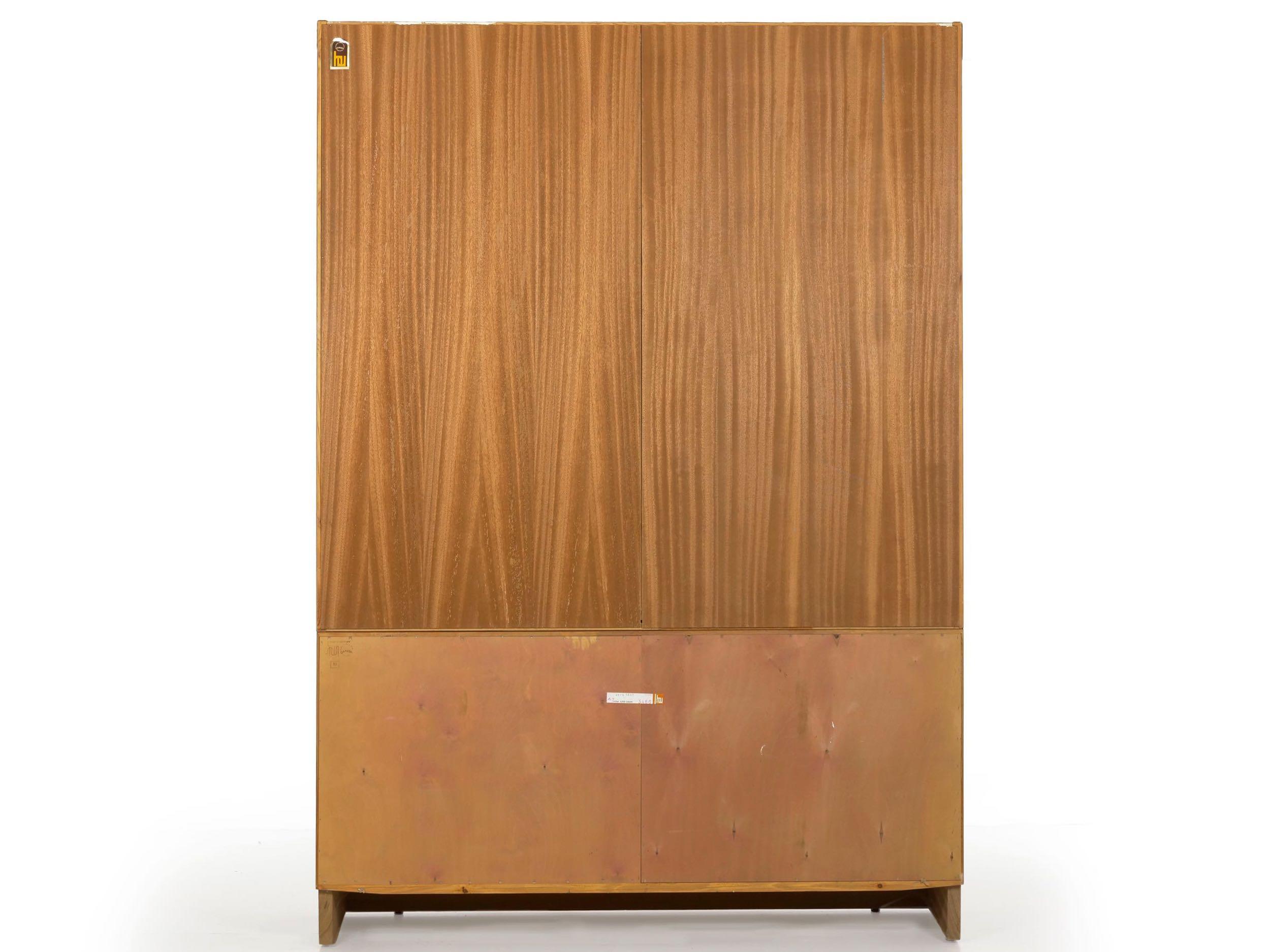 Glass Danish Mid-Century Modern Teak Bookcase Bookshelf Cabinet by Poul Hundevad