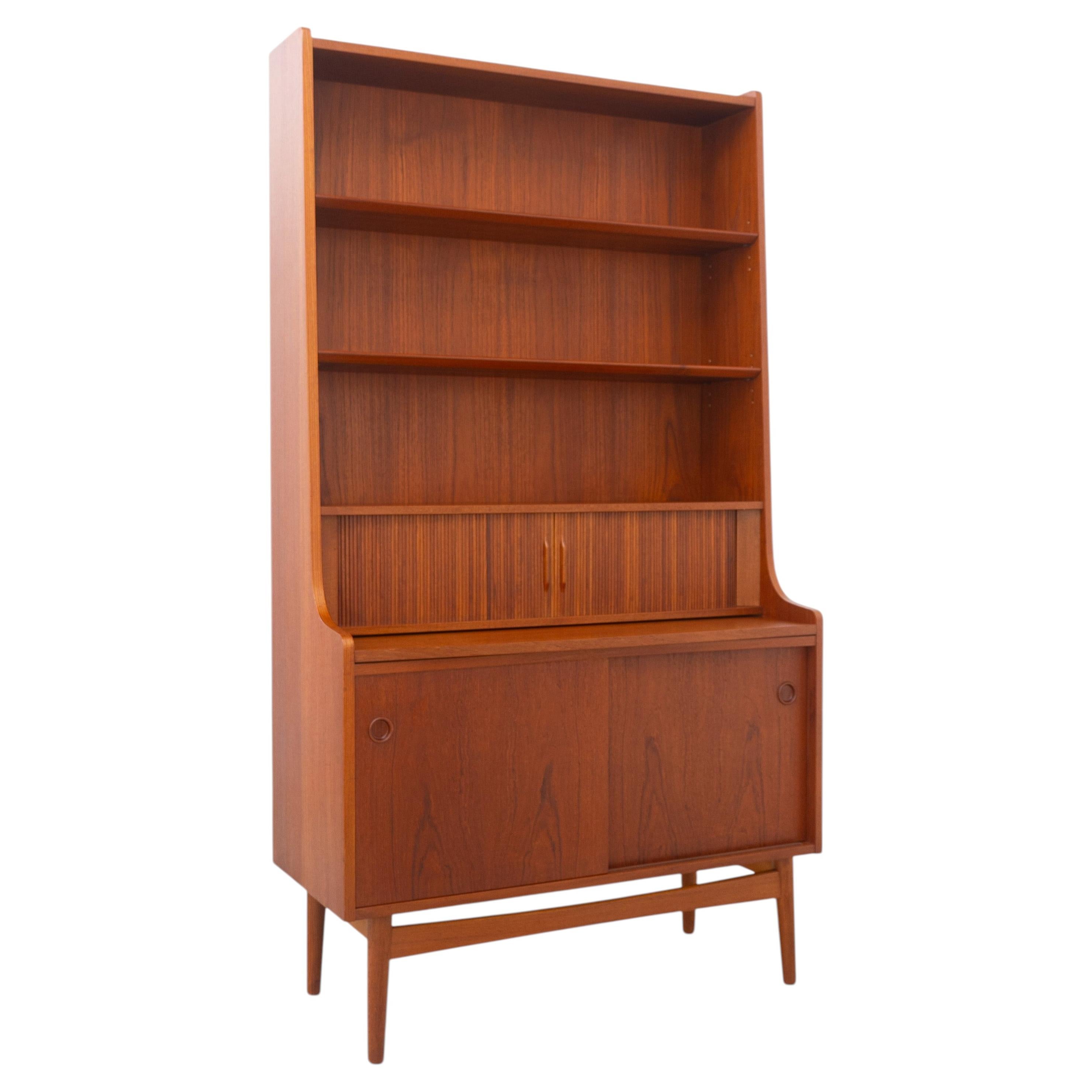 Danish Mid-Century Modern Teak Bookcase by Johannes Sorth for Nexø, 1960s For Sale