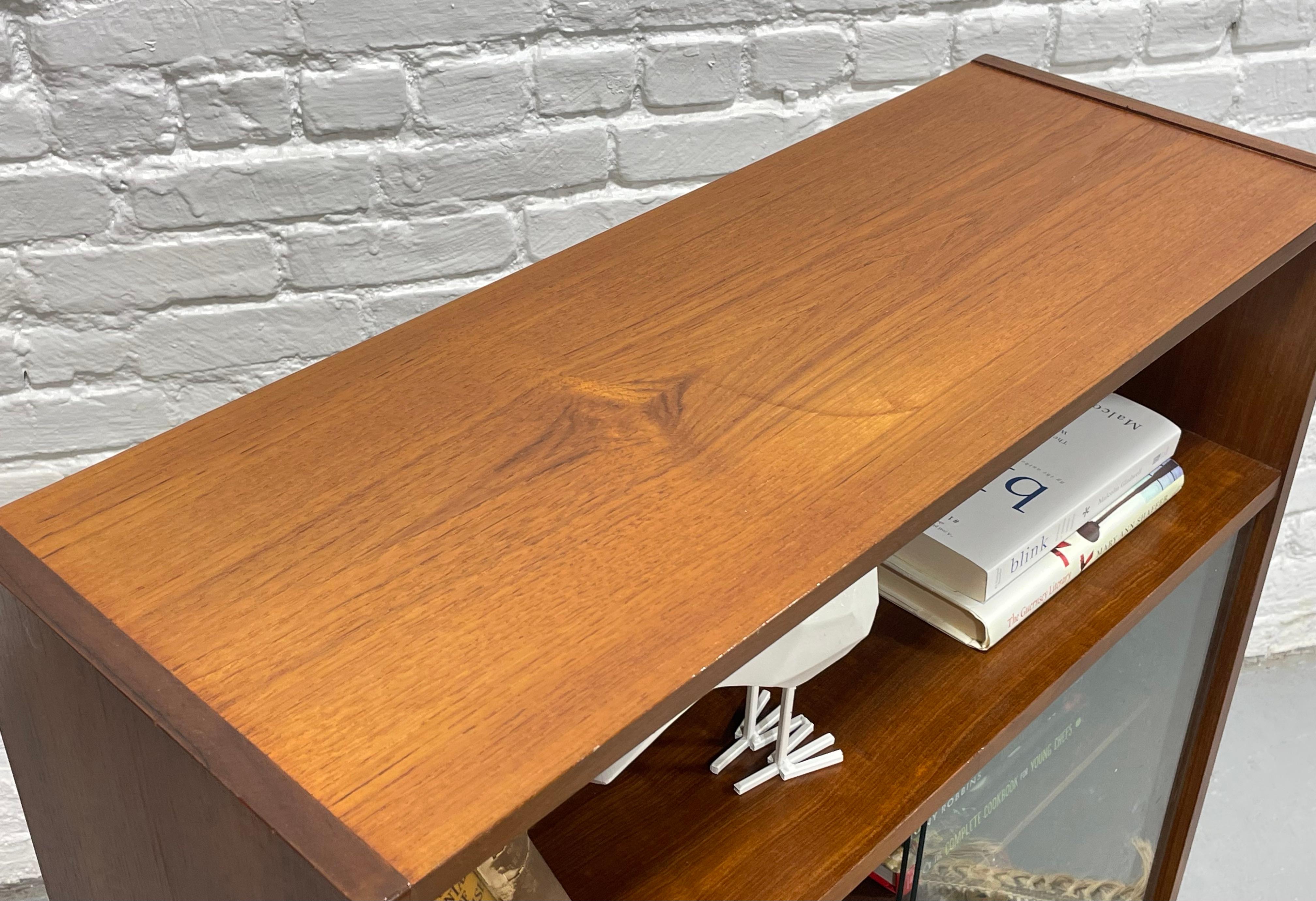 DANISH Mid Century Modern TEAK BOOKCASE + Glass Doors, c. 1960’s 3