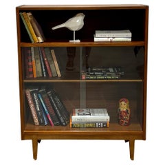 DANISH Mid Century Modern TEAK BOOKCASE + Glass Doors, c. 1960’s