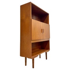 DÄNISCHER TEAK-BÜCHERSCHRANK aus der Mitte des Jahrhunderts / Vinyl-Aufbewahrung, um 1960