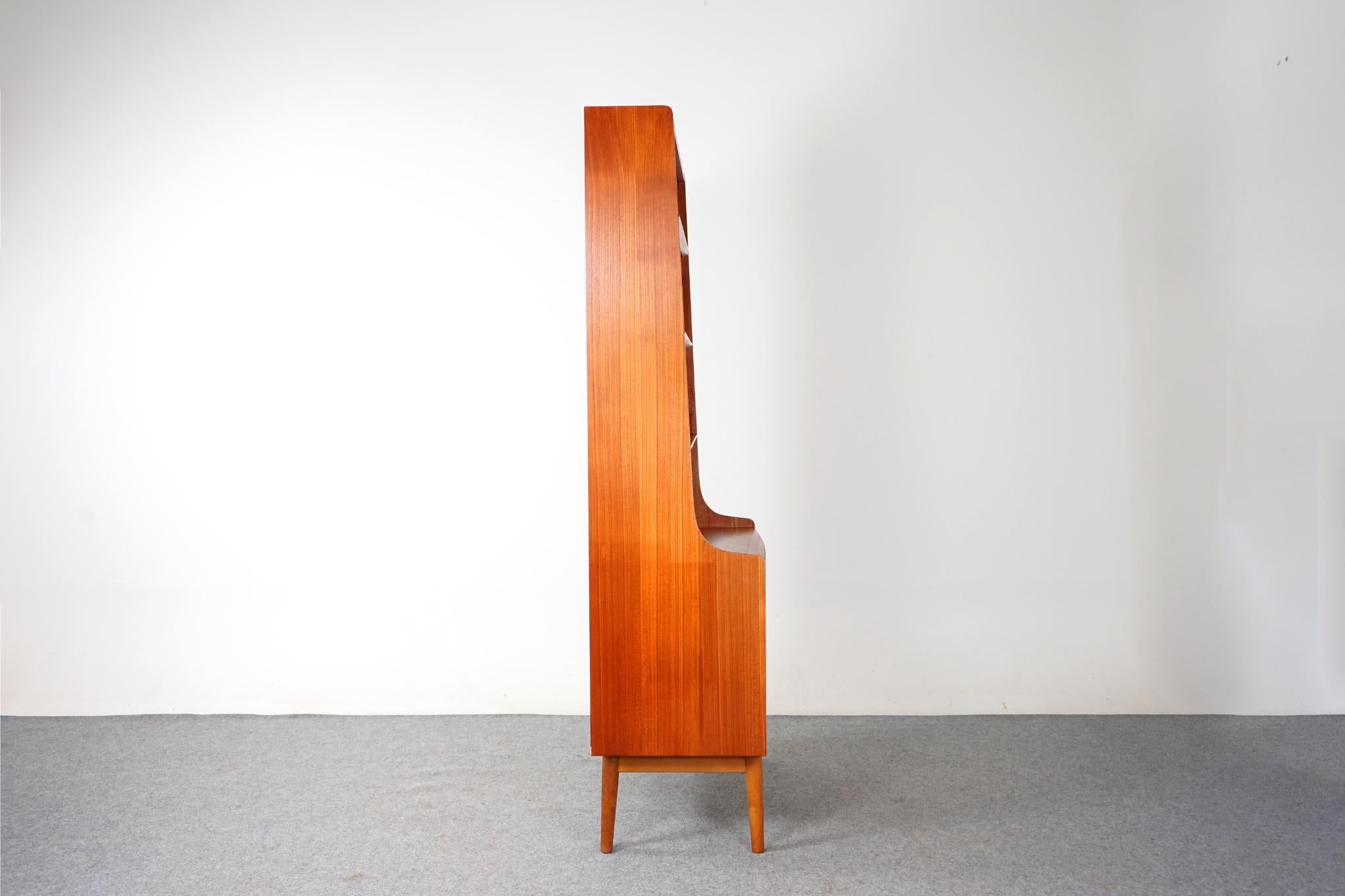 Mid-20th Century Danish Mid-Century Modern Teak Bookcase with Cabinet